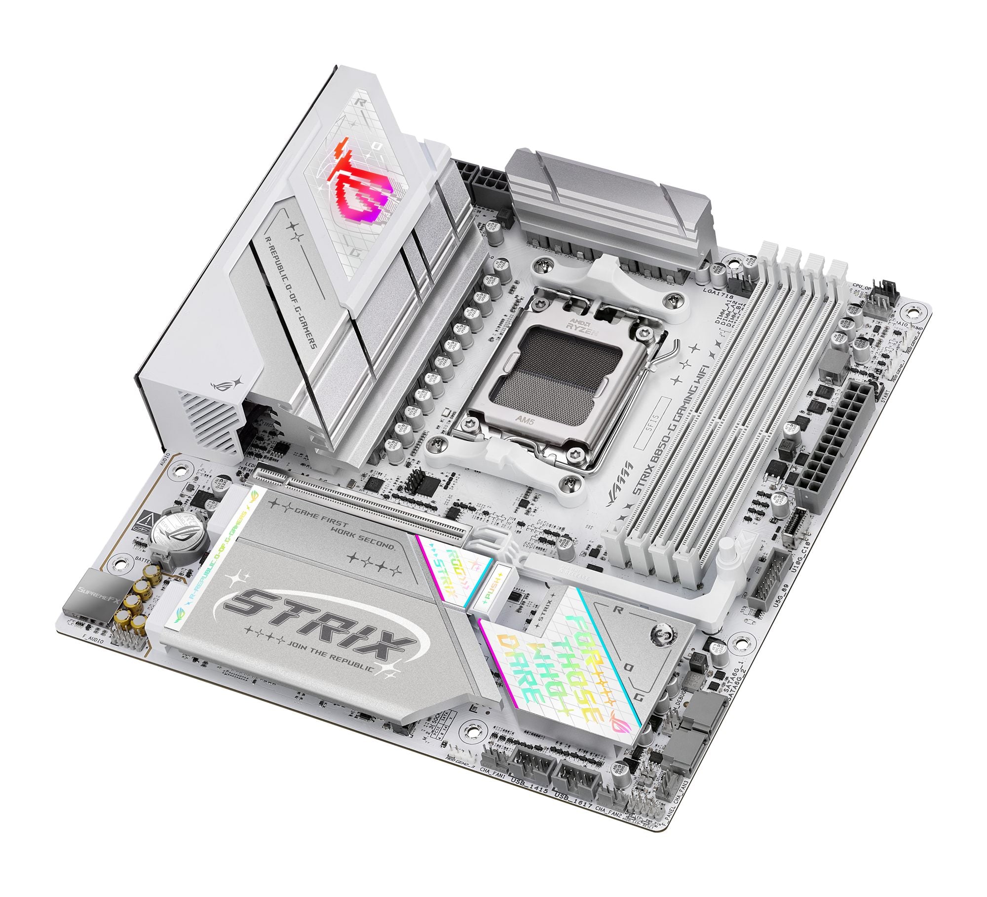 ASUS ROG Strix B850-G Gaming WiFi AMD mATX motherboard DDR5 PCIe 5.0 4xM.2 1xHDMI 1xDisplayPort 2xSATA