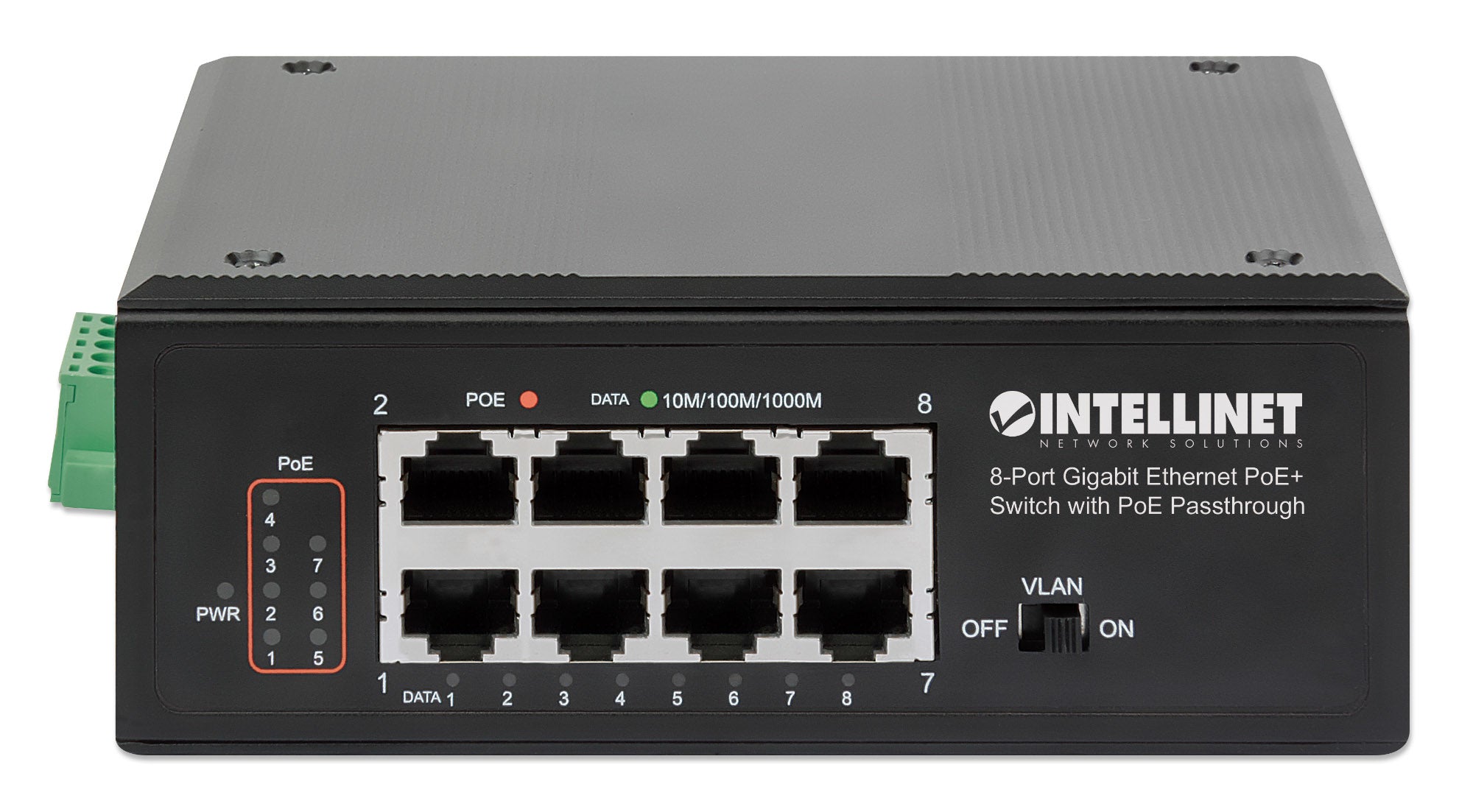 Intellinet 561624 commutateur réseau Gigabit Ethernet (10/100/1000) Connexion Ethernet, supportant l'alimentation via ce port (PoE) Noir
