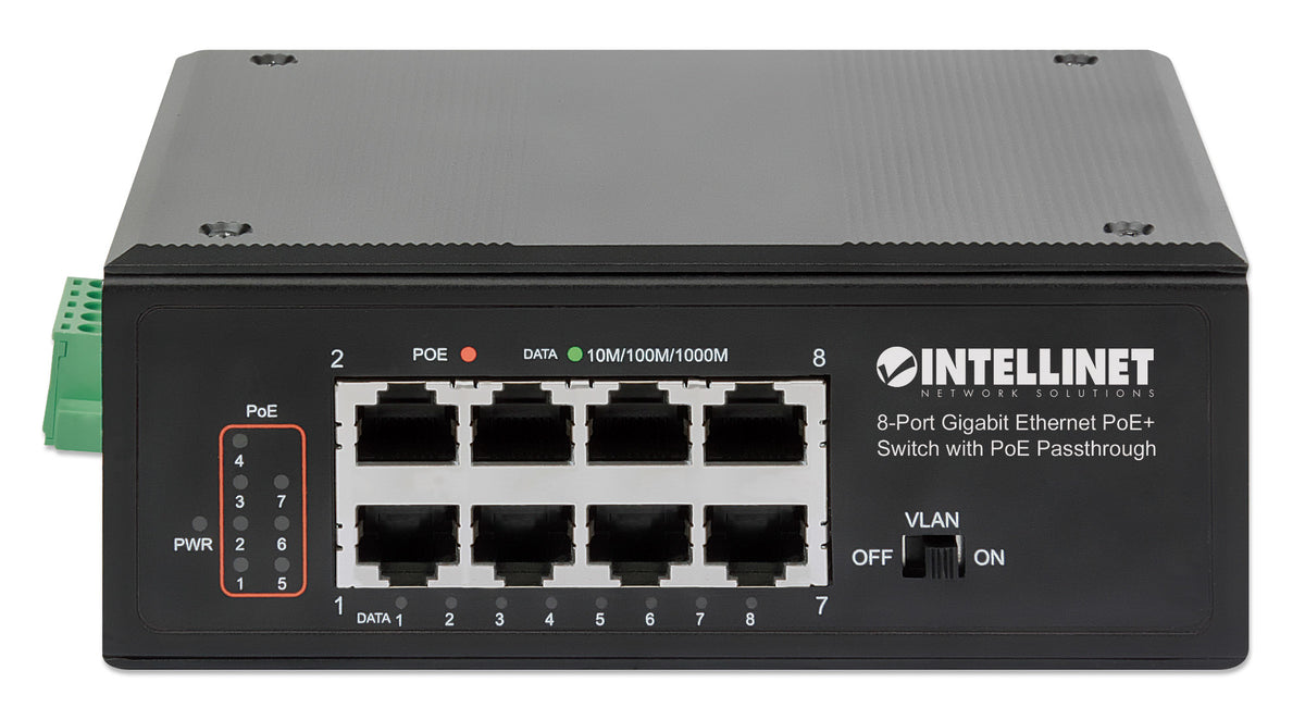 Intellinet 561624 commutateur réseau Gigabit Ethernet (10/100/1000) Connexion Ethernet, supportant l'alimentation via ce port (PoE) Noir
