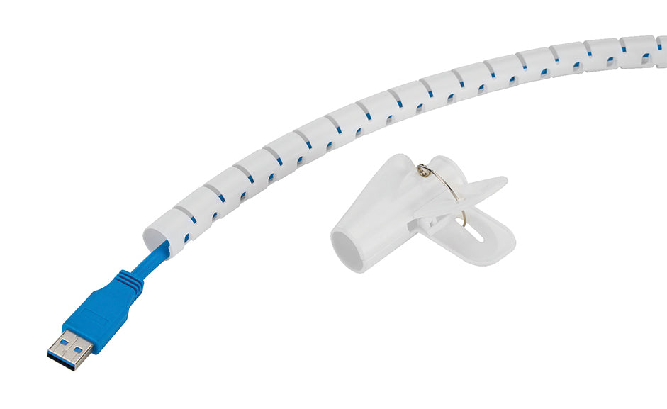 NEOMOUNTS Spiral Cable Wrap 15mm multiple cables white