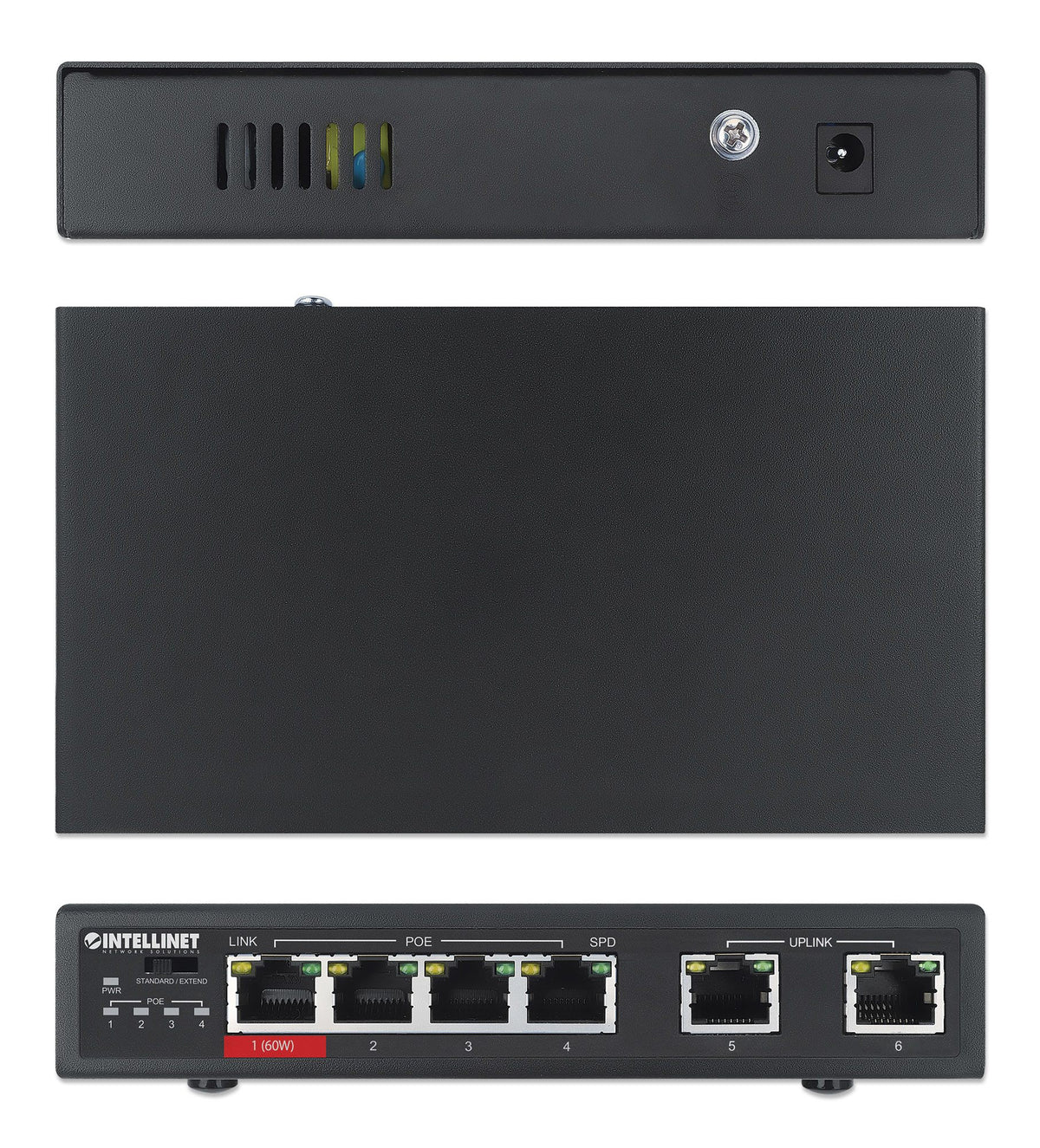 Intellinet 561686 commutateur réseau Fast Ethernet (10/100) Connexion Ethernet, supportant l'alimentation via ce port (PoE) Noir