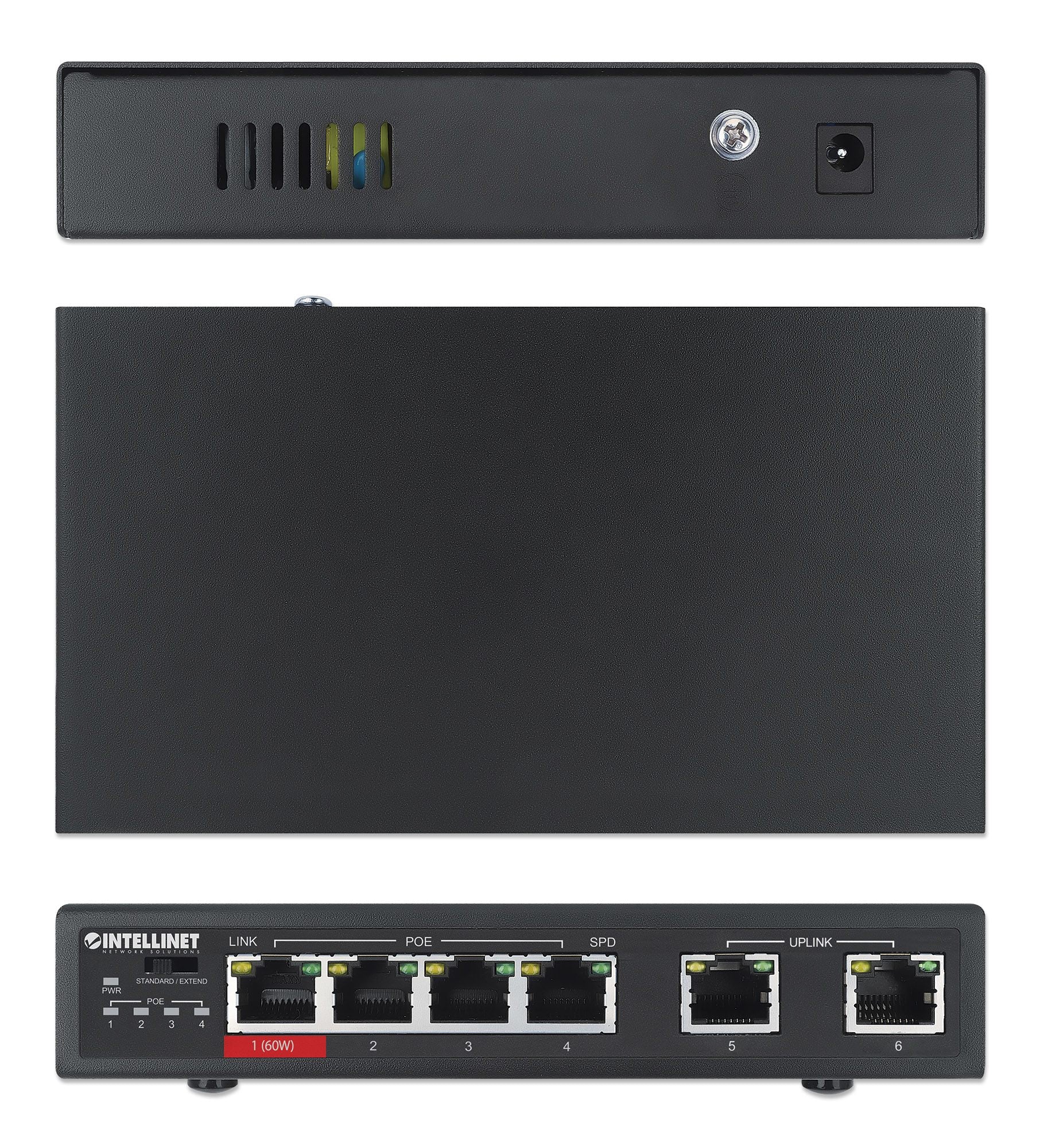 Intellinet 561686 commutateur réseau Fast Ethernet (10/100) Connexion Ethernet, supportant l'alimentation via ce port (PoE) Noir