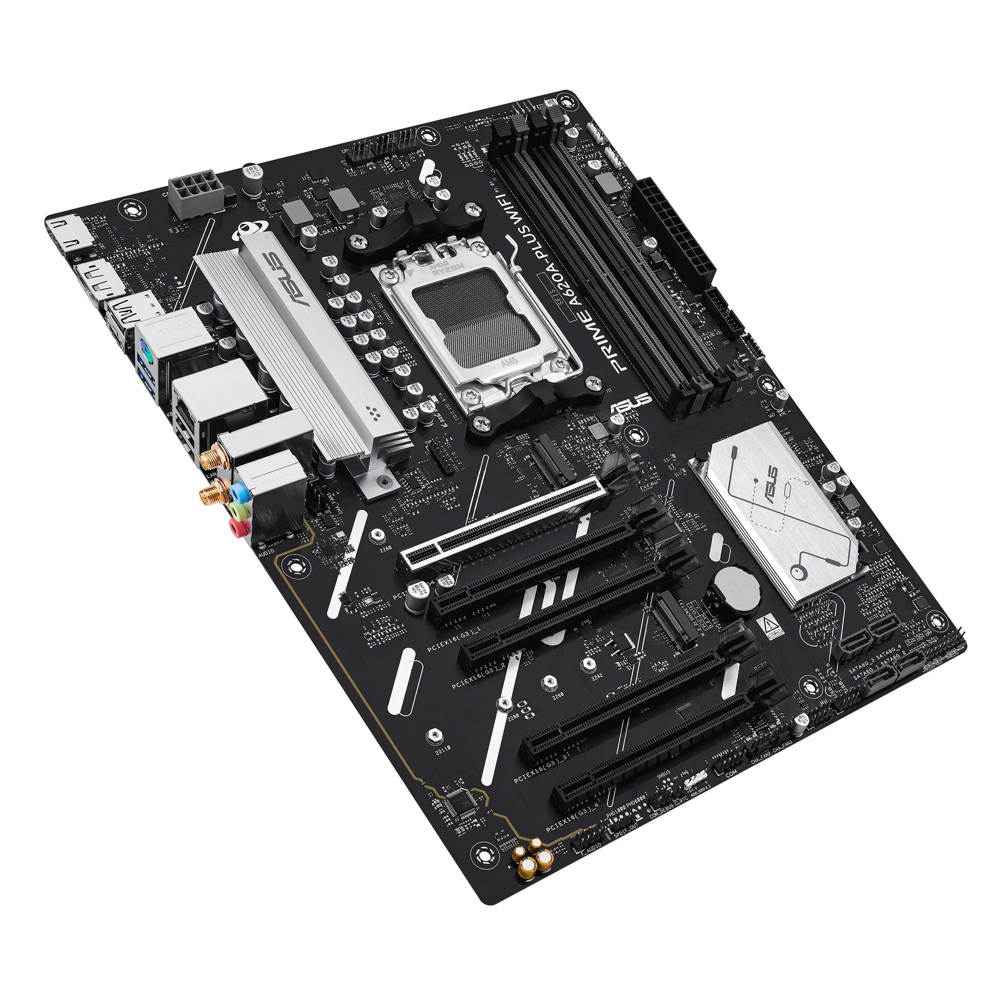 ASUS PRIME A620A-PLUS WIFI ATX motherboard 4xDDR5 1xPCIe 4.0 2xM.2 1xHDMI 1xDisplayPort 4xSATA