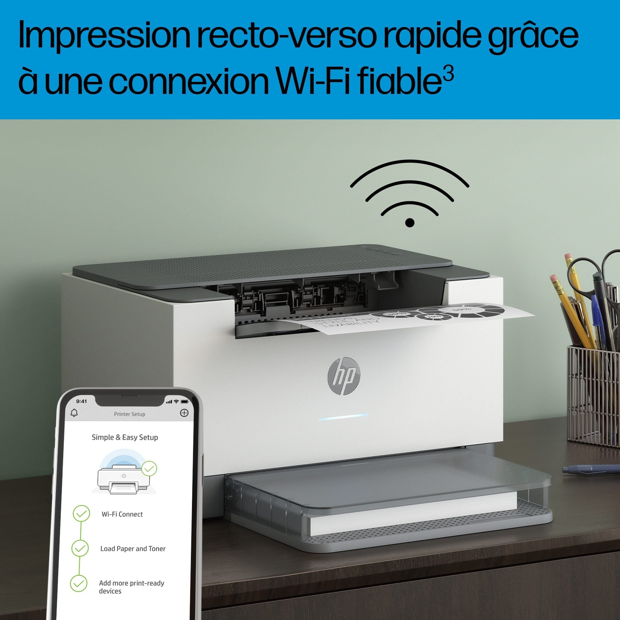 HP LaserJet M209dw Printer Mono B/W Duplex laser A4 600x600dpi 29ppm capacity: 150 sheets USB 2.0 LAN Wi-Fi Bluetooth LE