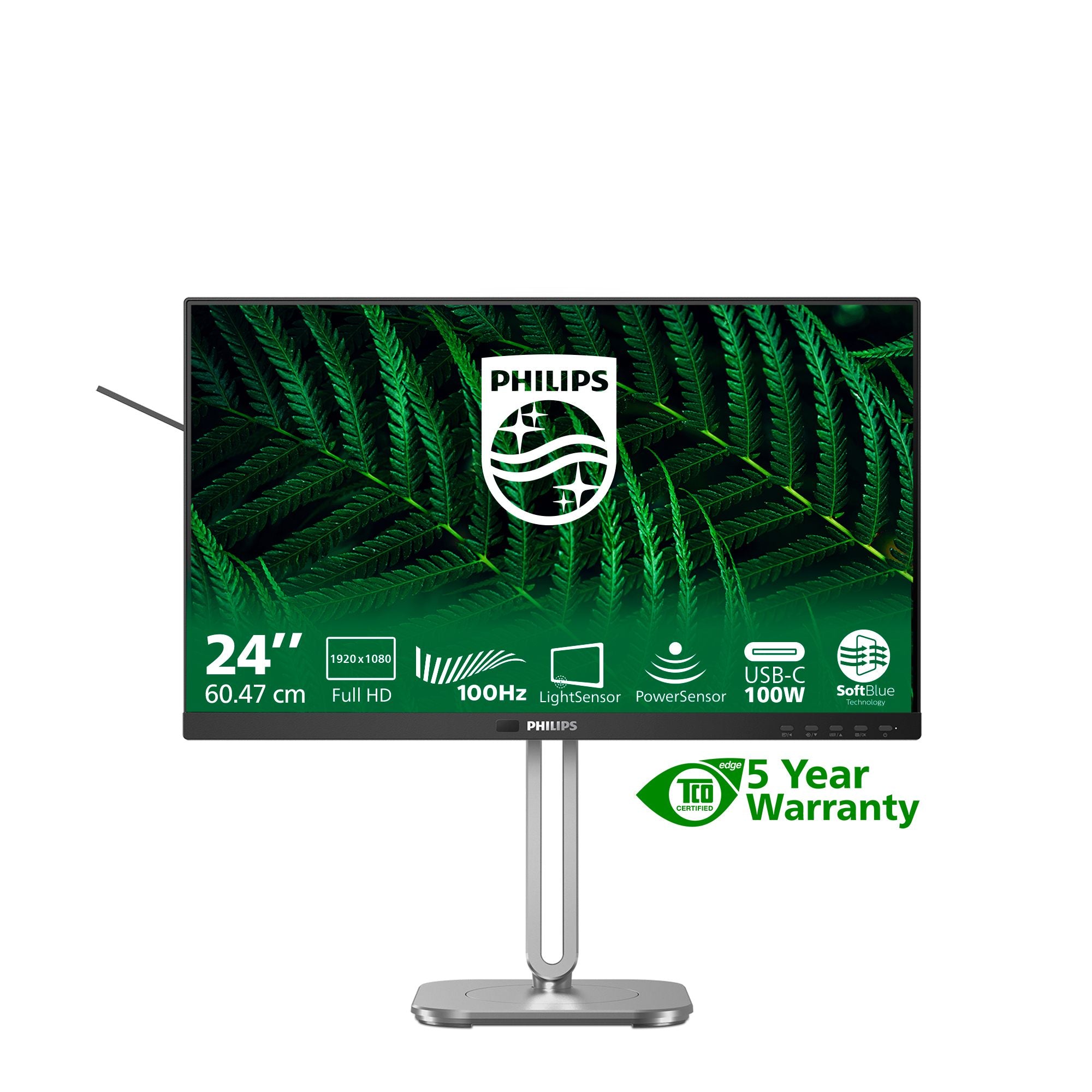 PHILIPS 24B2G5301/00 Monitor 23.8p 1920x1080 100Hz HDMI DP USB dark gray