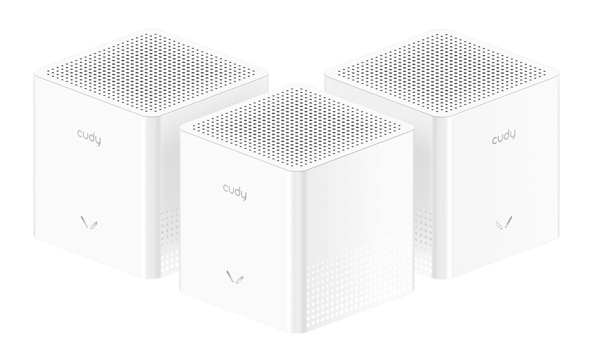 Cudy AC1200 Mesh Wi-Fi System, M1200 2.0, 3-Pack Bi-bande (2,4 GHz / 5 GHz) Wi-Fi 5 (802.11ac) Blanc 1 Interne