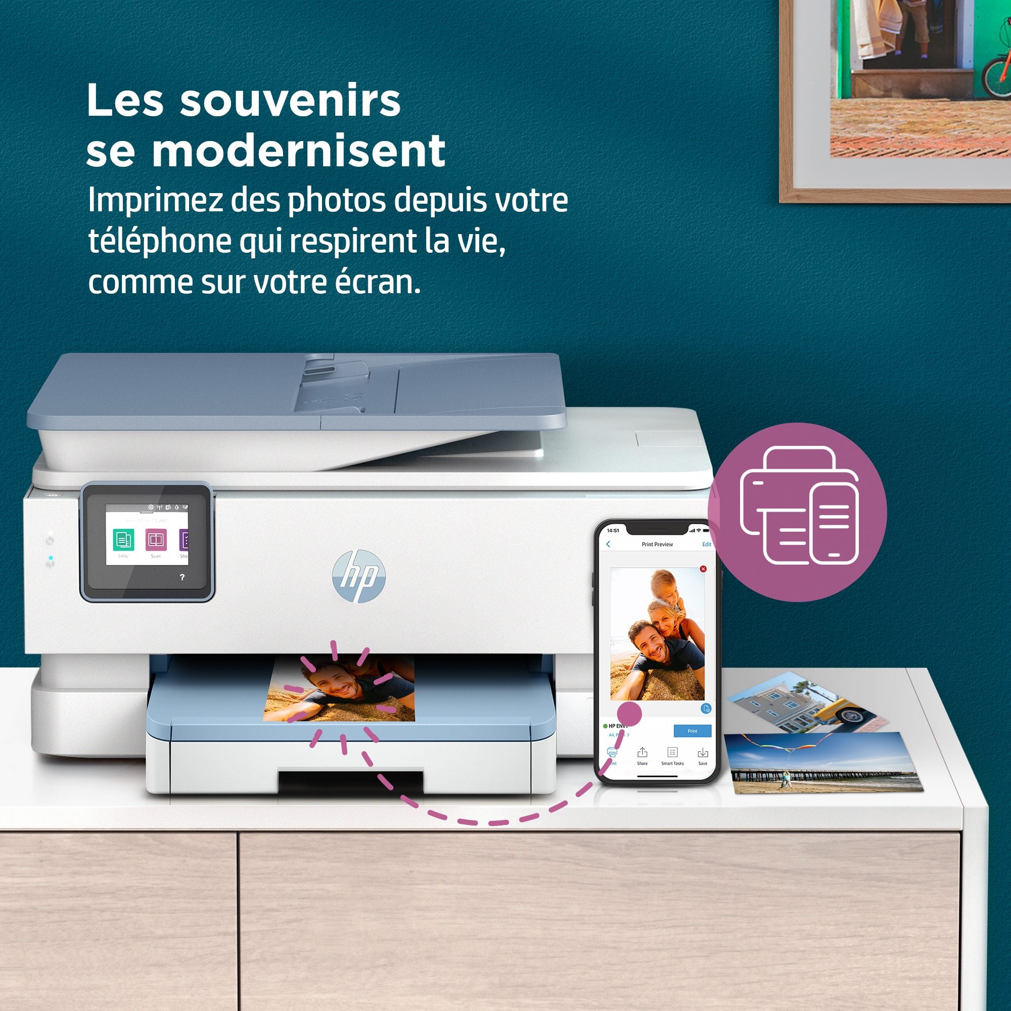 HP ENVY Inspire 7921e All-in-One MFP colour inkjet 216x297mm A4 13ppm Copy 15ppm Print 125sheets USB Wi-Fi Bluetooth surf blue