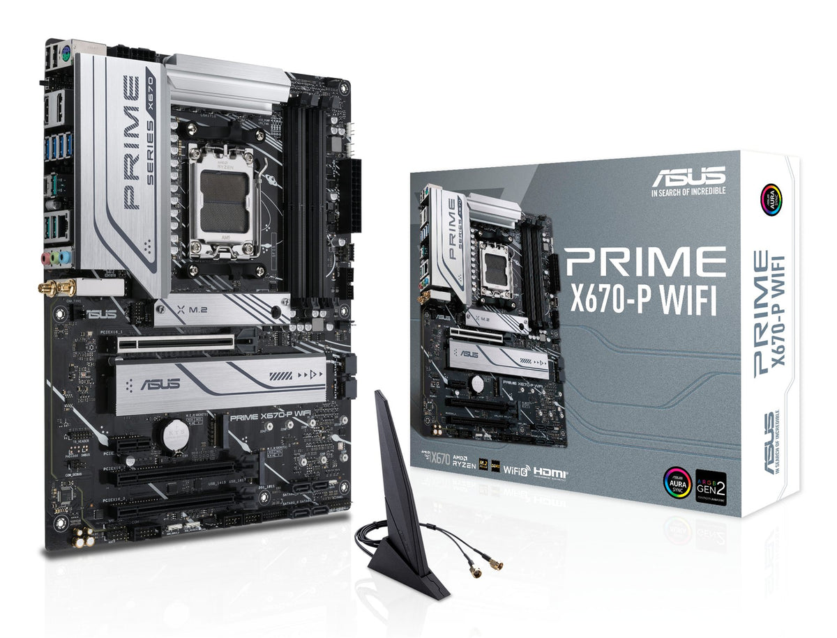 ASUS PRIME X670-P WIFI AM5 Socket 4DDR5 3xPCIe 4.0 x16 HDMI 2.1 DP 1.4 6xSATA 6Gb/s ATX