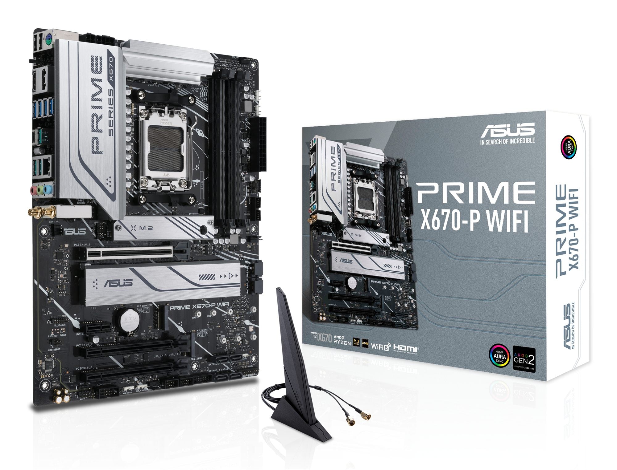 ASUS PRIME X670-P WIFI AM5 Socket 4DDR5 3xPCIe 4.0 x16 HDMI 2.1 DP 1.4 6xSATA 6Gb/s ATX