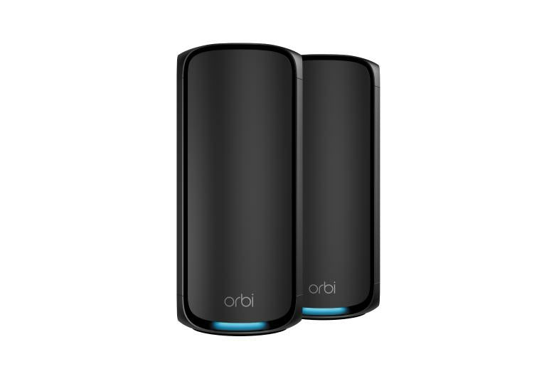 NETGEAR Orbi 970 Series Quad-Band WiFi 7, 2-Pack Quad-band (2.4 GHz / 5 GHz-1 / 5 GHz-2 / 6 GHz) Wi-Fi 6 (802.11ax) Noir 3 Interne