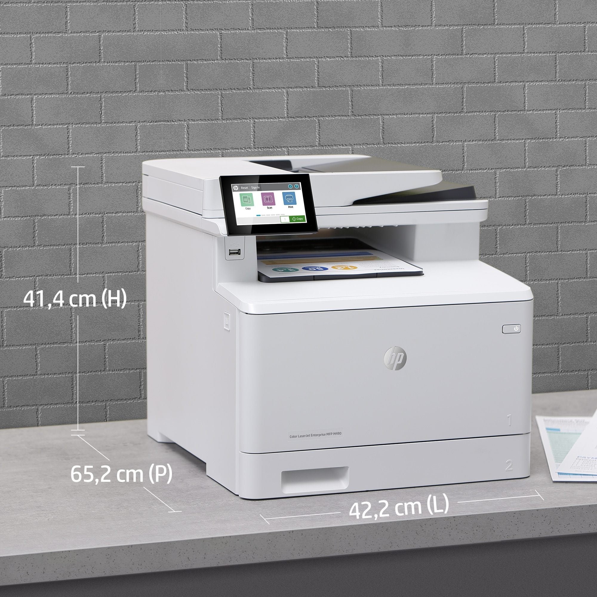 HP Color LaserJet Enterprise MFP M480f MFP colour laser A4 27ppm Copy 27ppm Print 300sheets USB LAN