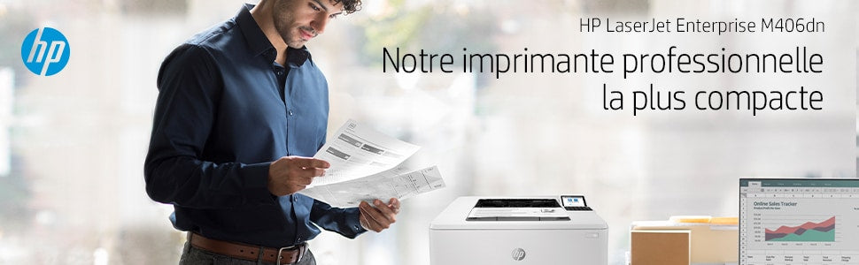 HP LaserJet Enterprise M406dn Printer Mono Duplex laser A4 1200x1200dpi 40ppm 350sheets USB LAN