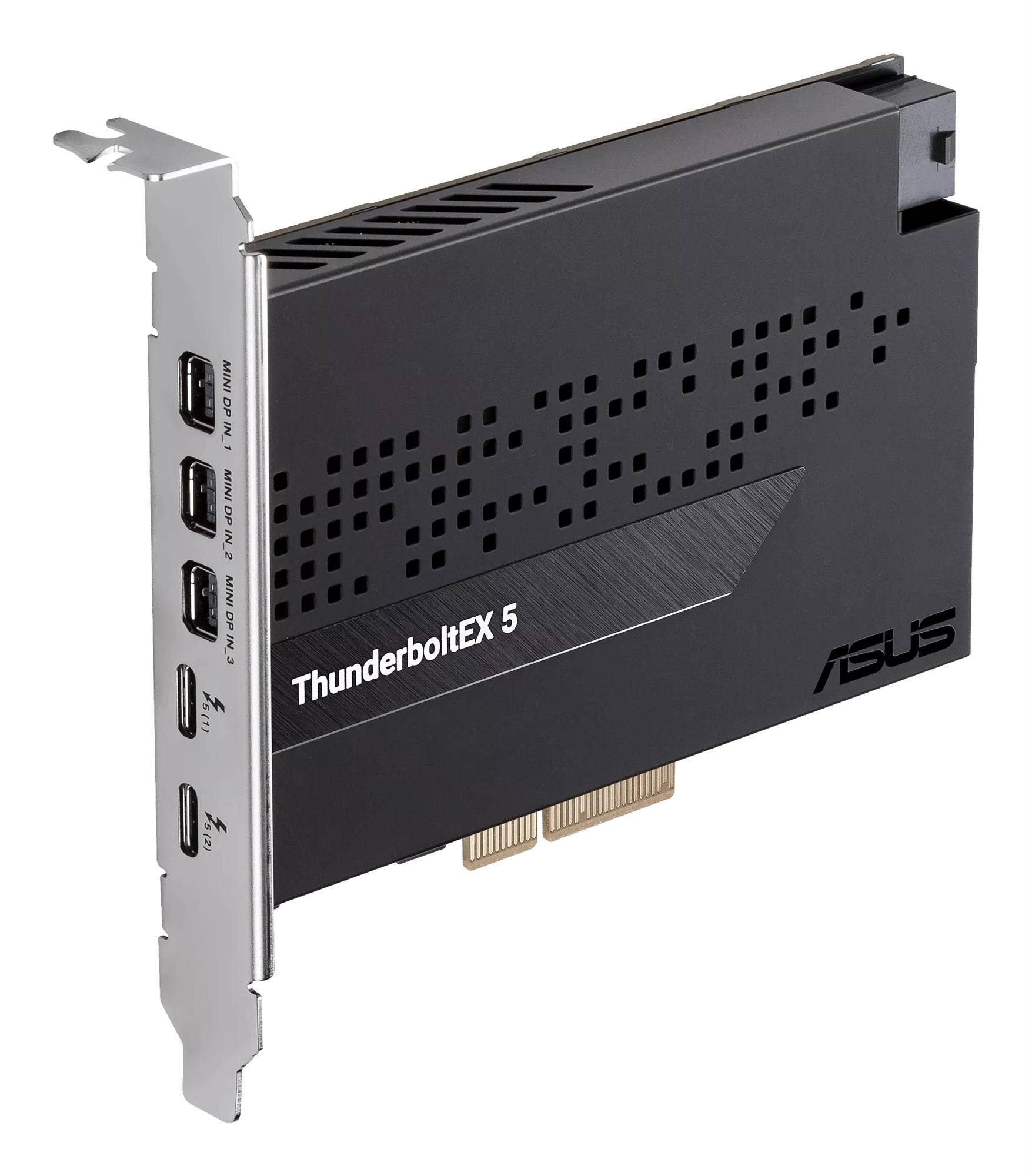 ASUS ThunderboltEX 5 expansion card dual Thunderbolt 5 USB C ports DisplayPort 2.1 PCIe 4.0