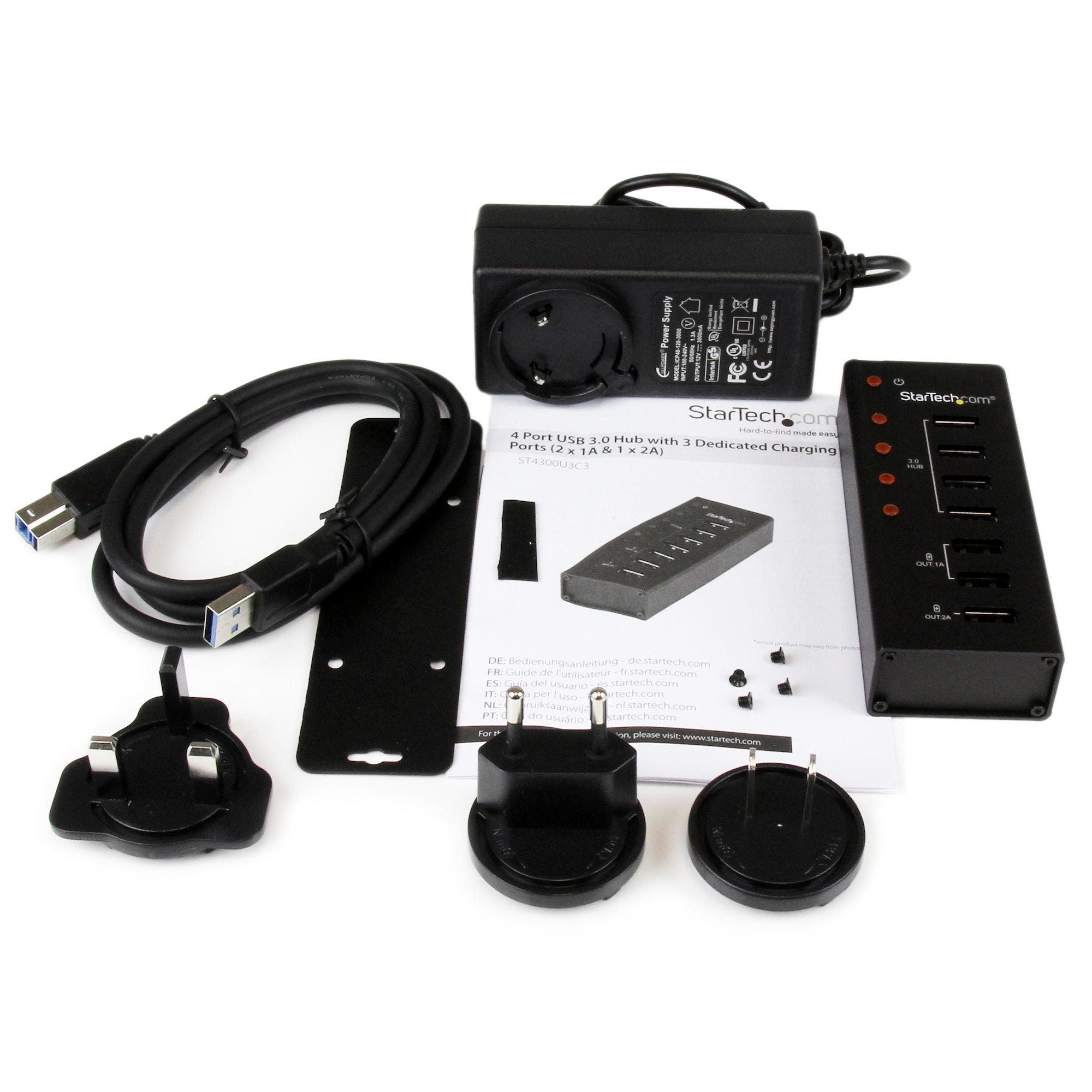 4 Port USB 3.0 Hub plus 3 Charging Ports