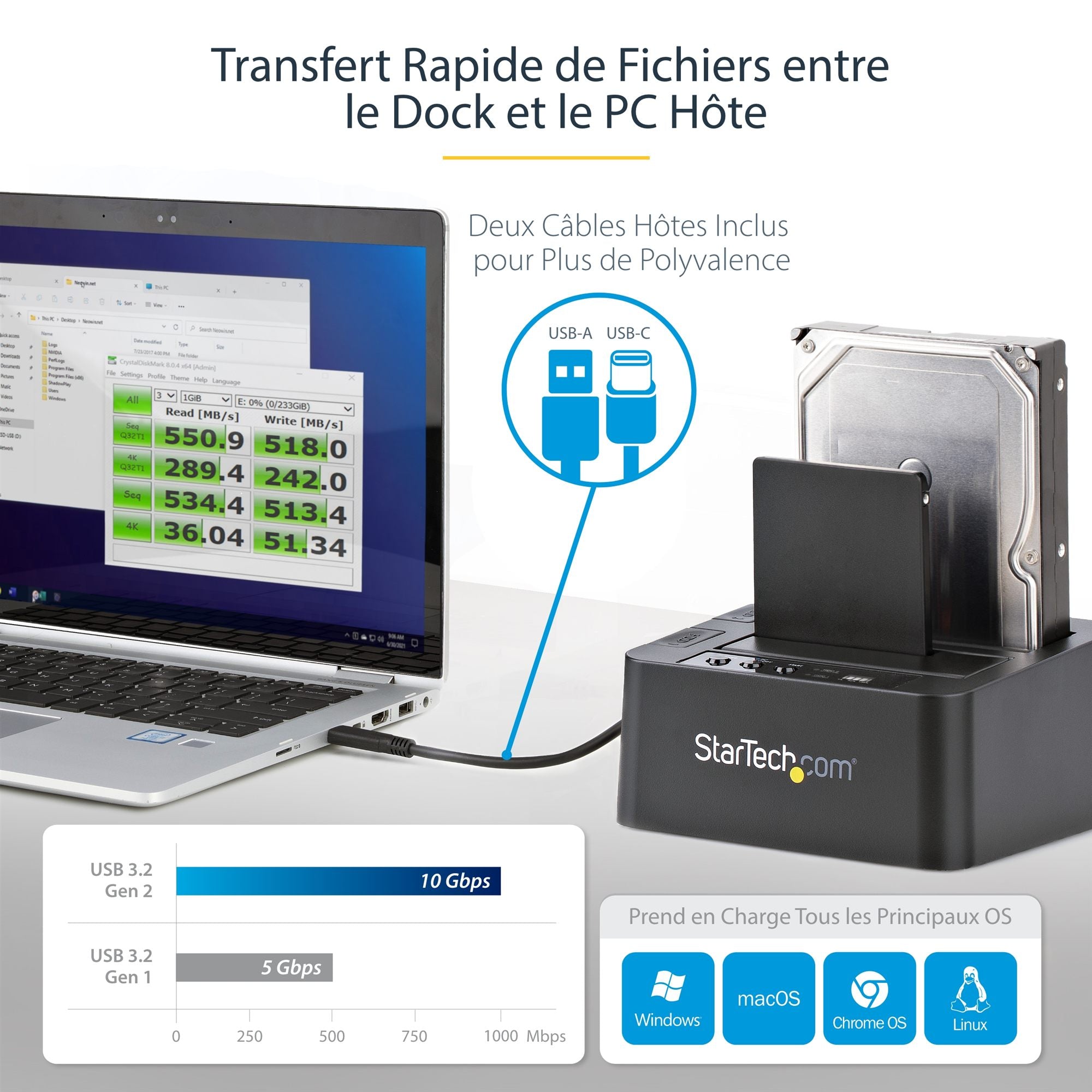 USB 3.1 HDD Duplicator Dock SSD/HDD