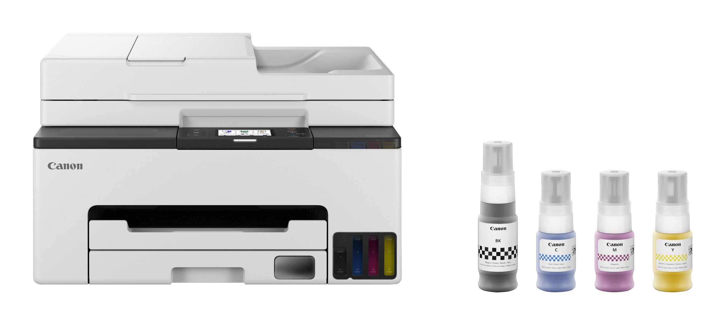 CANON MAXIFY GX2050 MFP colour inkjet refillable A4 15ipm Print 250sheets USB Wi-Fi LAN +1 ink set +2extra black bottles