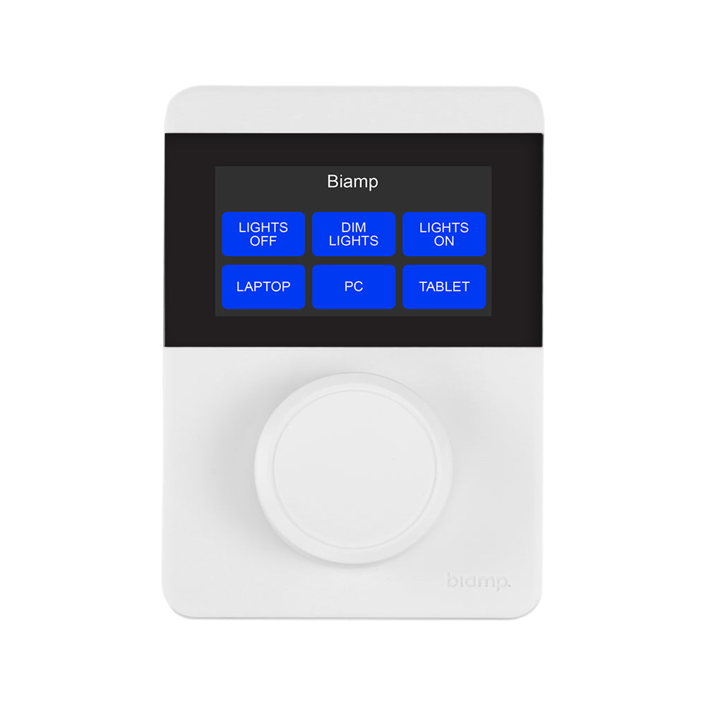 Biamp Touchenabled control pad with knob White
