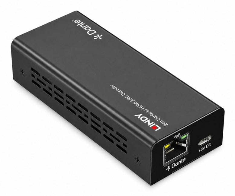 LINDY Décodeur 2ch Dante vers HDMI ARC