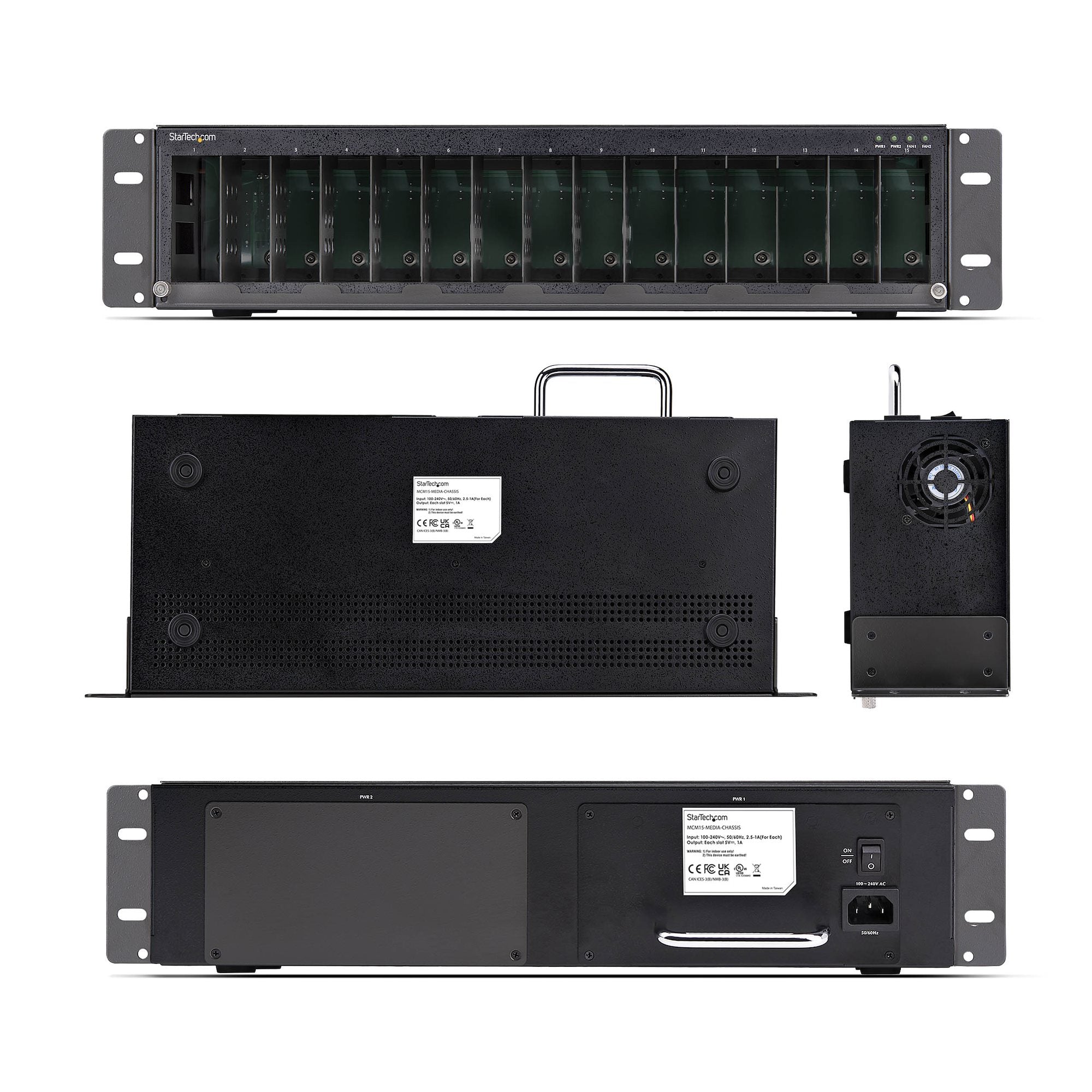 15-Slot Media Converter Chassis TAA
