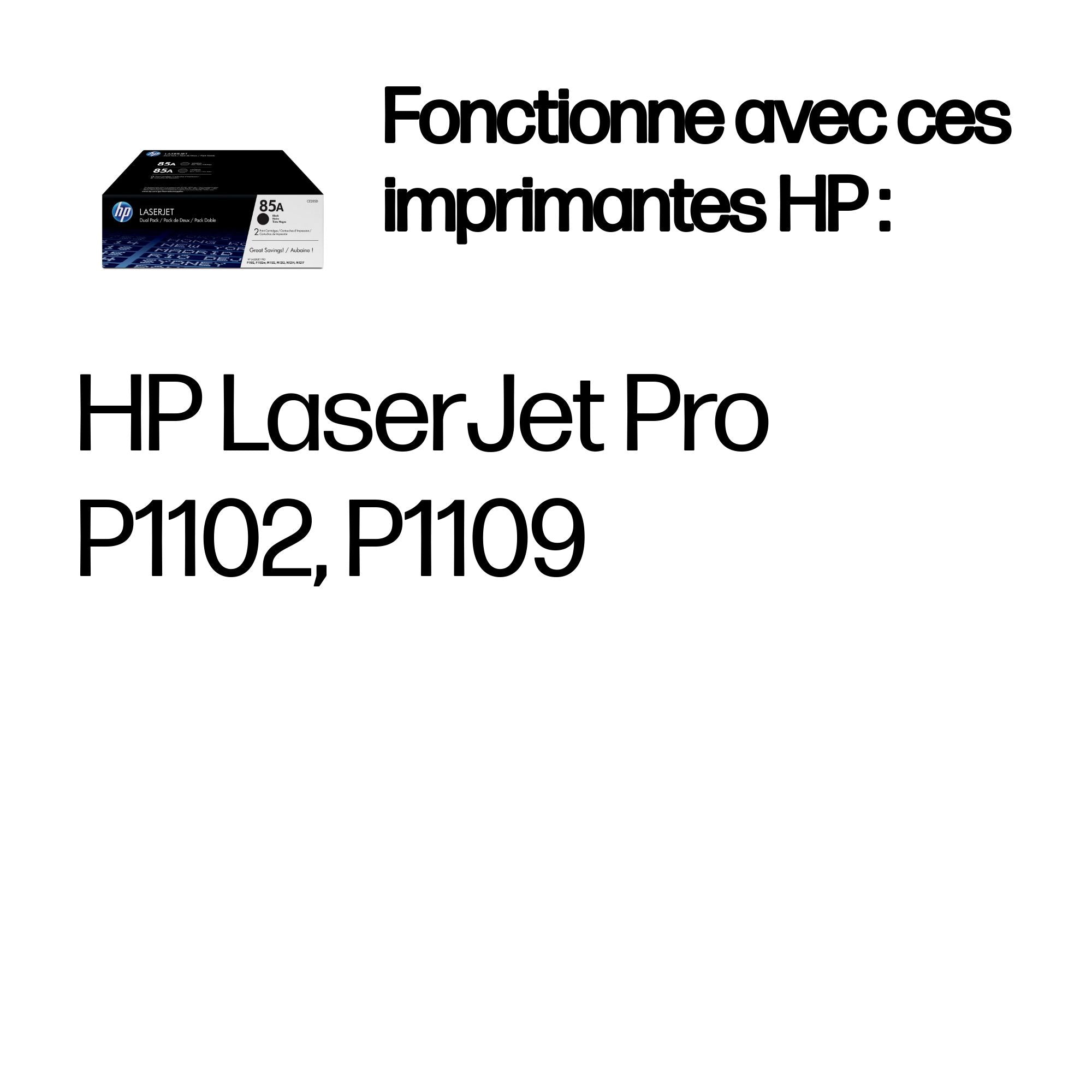 HP 85A original LaserJet Toner cartridge CE285AD black standard capacity 1.600 pages 2-pack