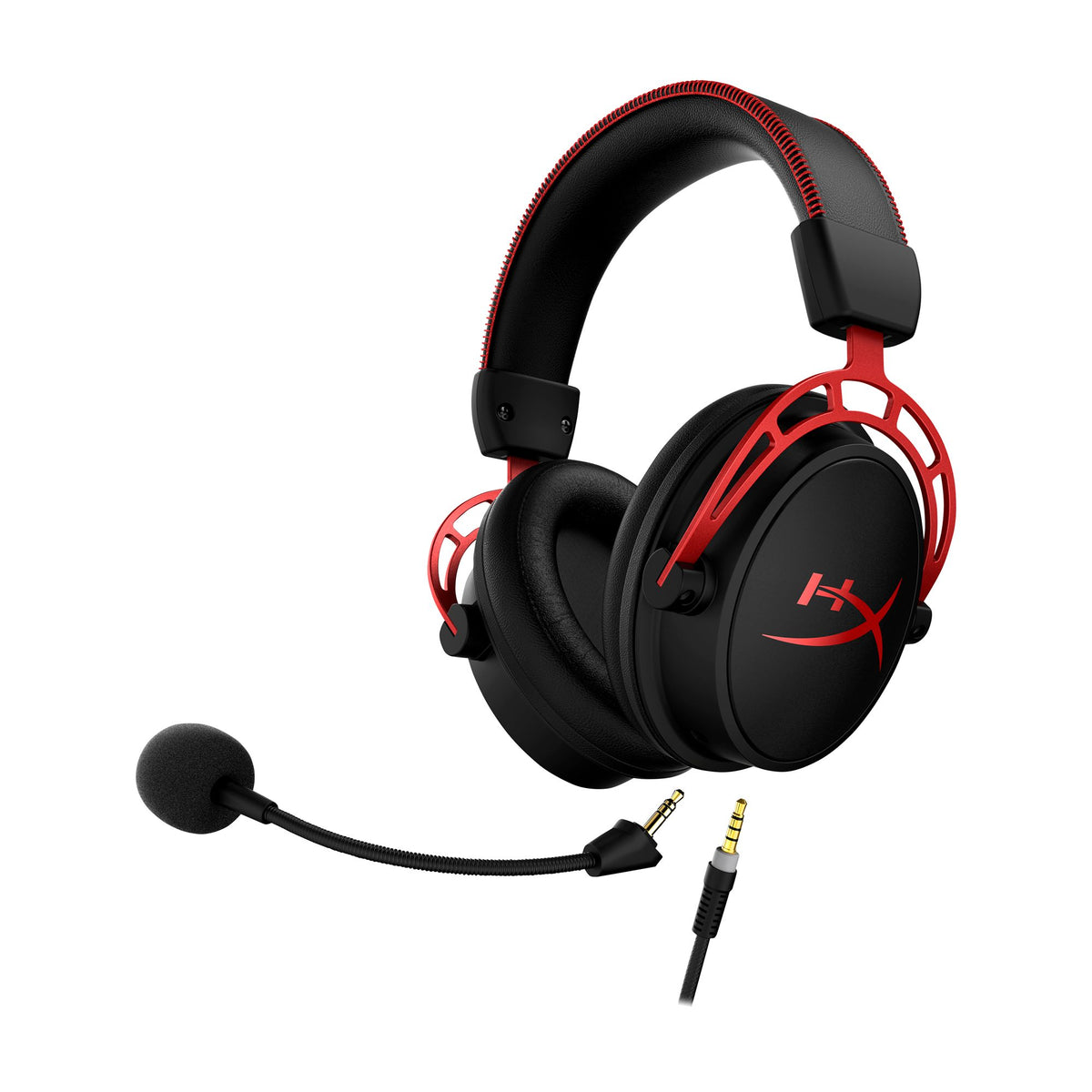 Casque filaire HyperX Cloud Alpha avec microphone, minijack 3,5 mm, noir-rouge