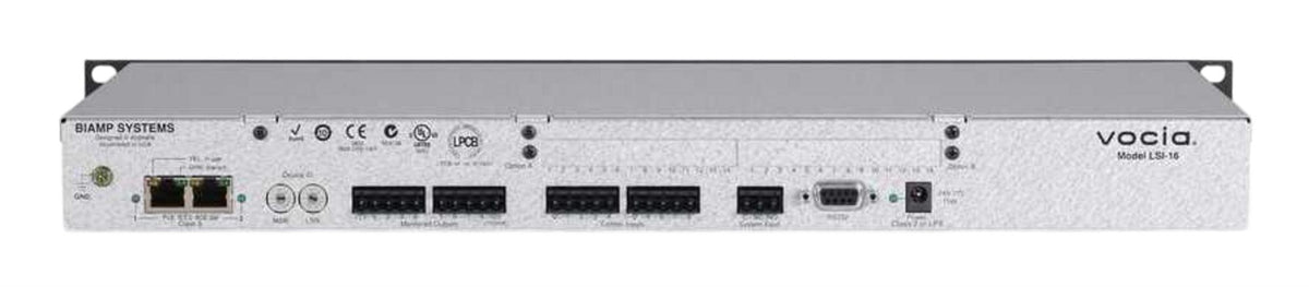 Biamp Vocia Life Safety Interface, with 4 discrete inputs and support for Vocia IM-16 Interface Module