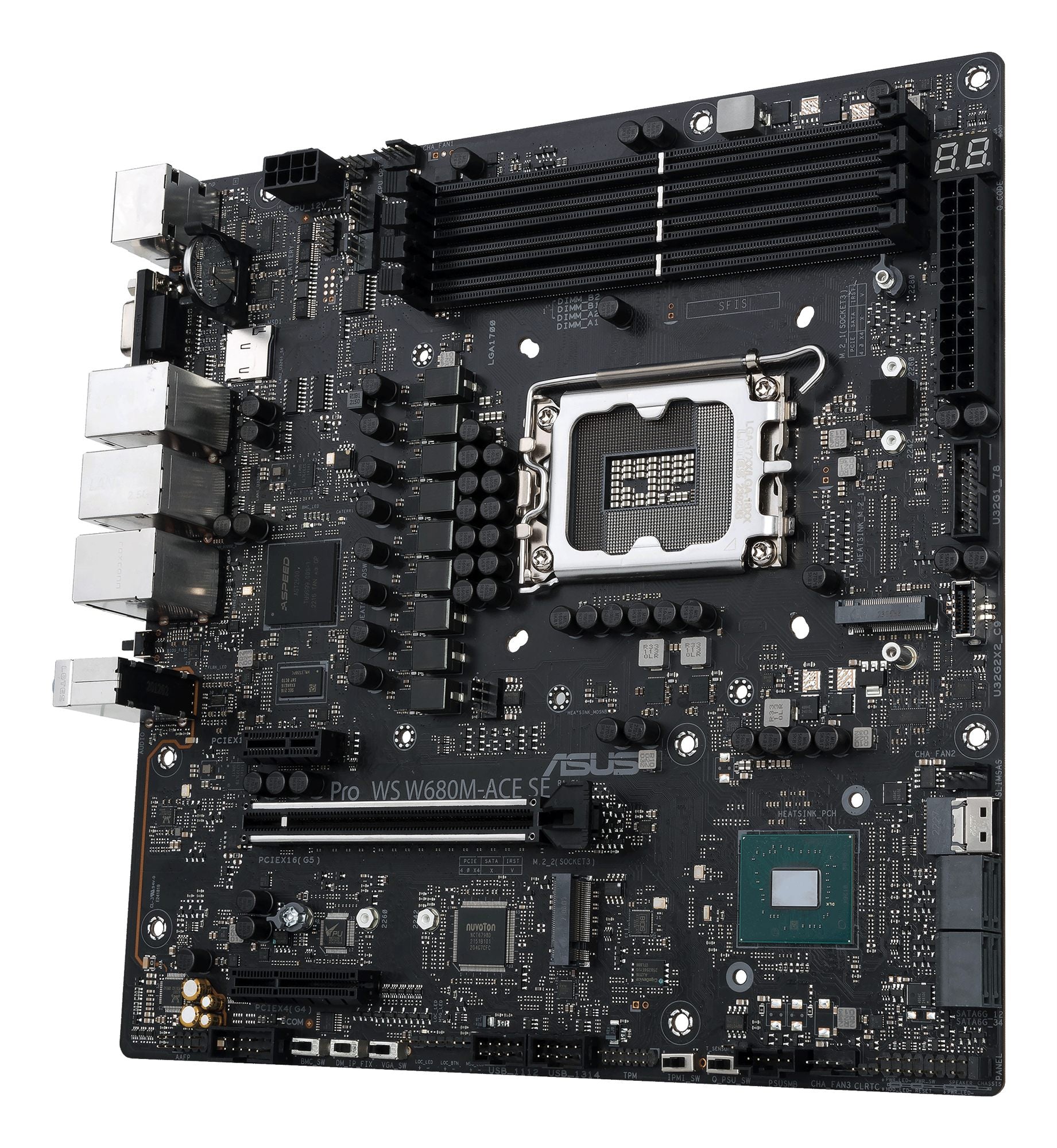 ASUS PRO WS W680M-ACE SE LGA1700 microATX 4DDR5 1xHDMI 1xDP 1xD-Sub 8xSATA 2xM.2
