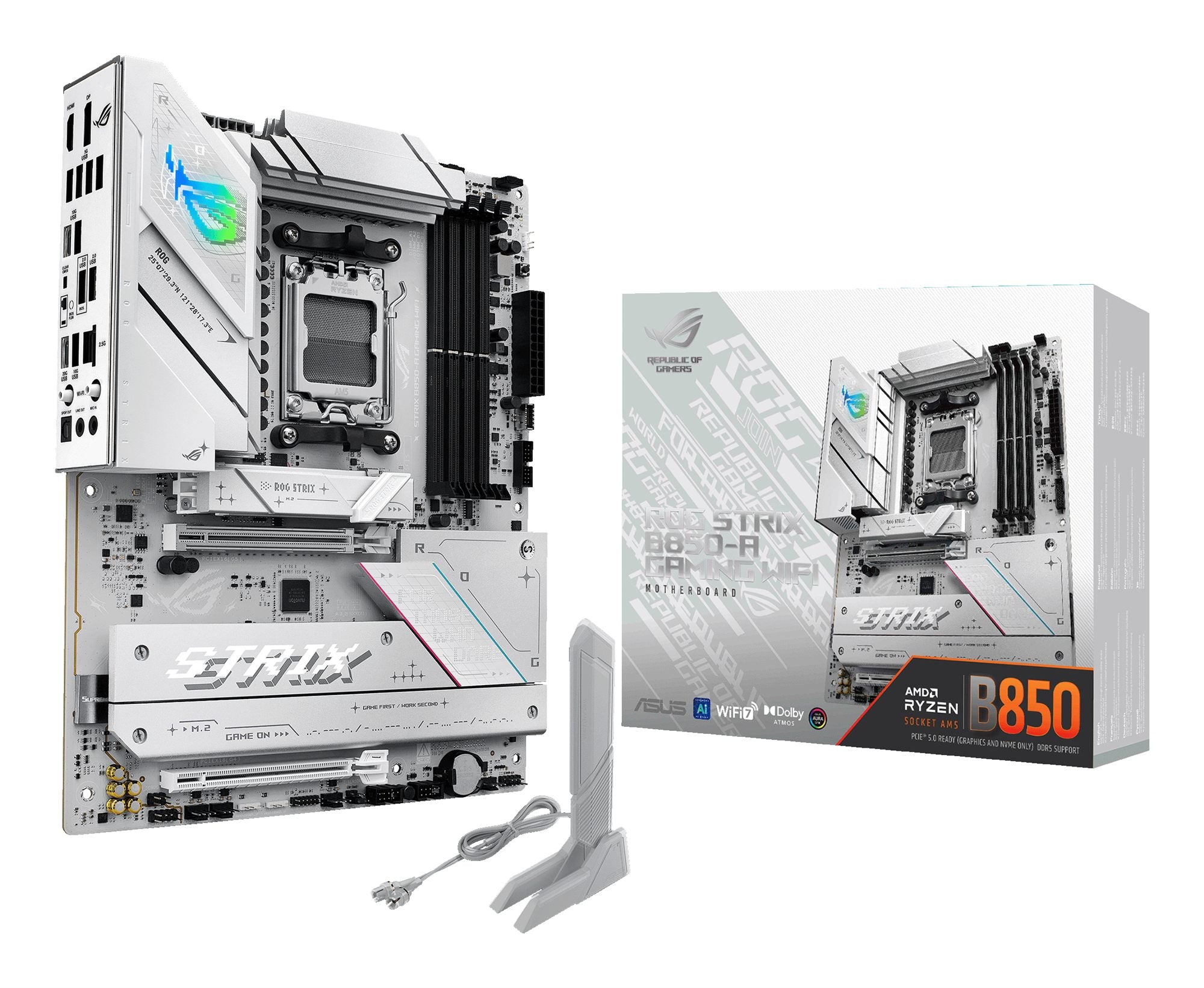 ASUS ROG STRIX B850-A GAMING WIFI AM5 DDR5 ATX MB 1xHDMI 1xDP 4xM.2 2xSATA
