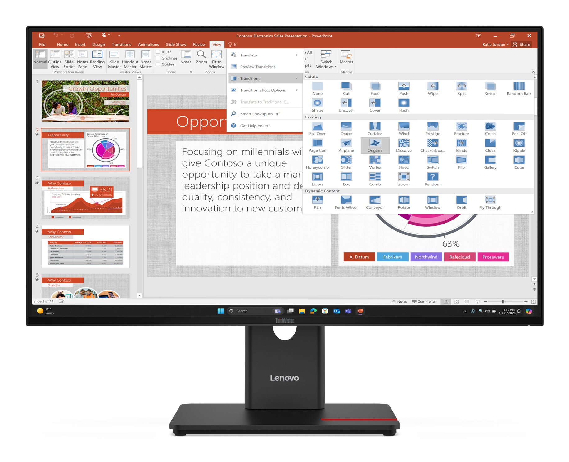 "Lenovo ThinkVision T27-40 écran plat de PC 68,6 cm (27"") 1920 x 1080 pixels Full HD LED Noir"