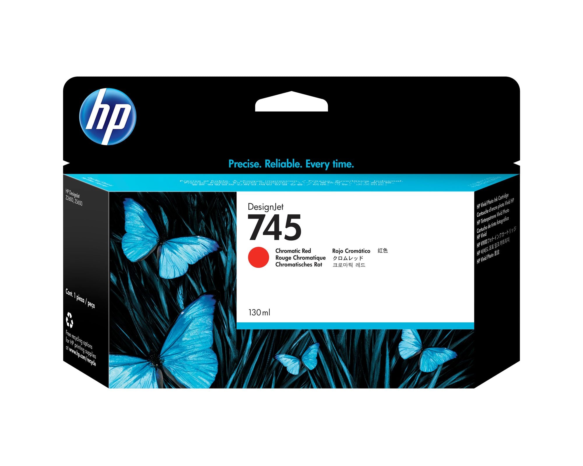 HP 745 original Ink cartridge F9K00A Chromatic Red 130 ml