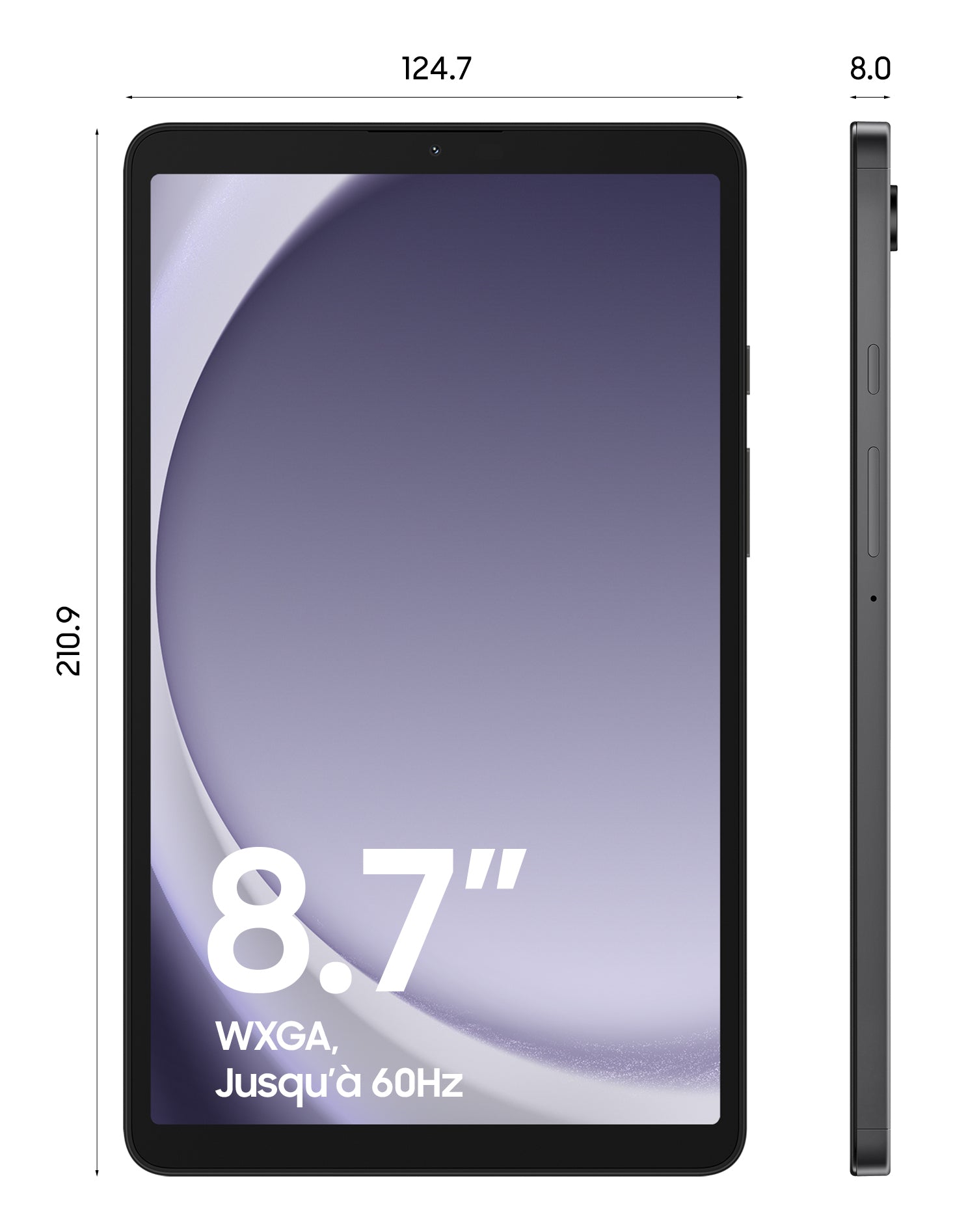 Samsung X110 Galaxy Tab A9 WIfi (8,7'' - 128 Go, 8 Go RAM) Graphite