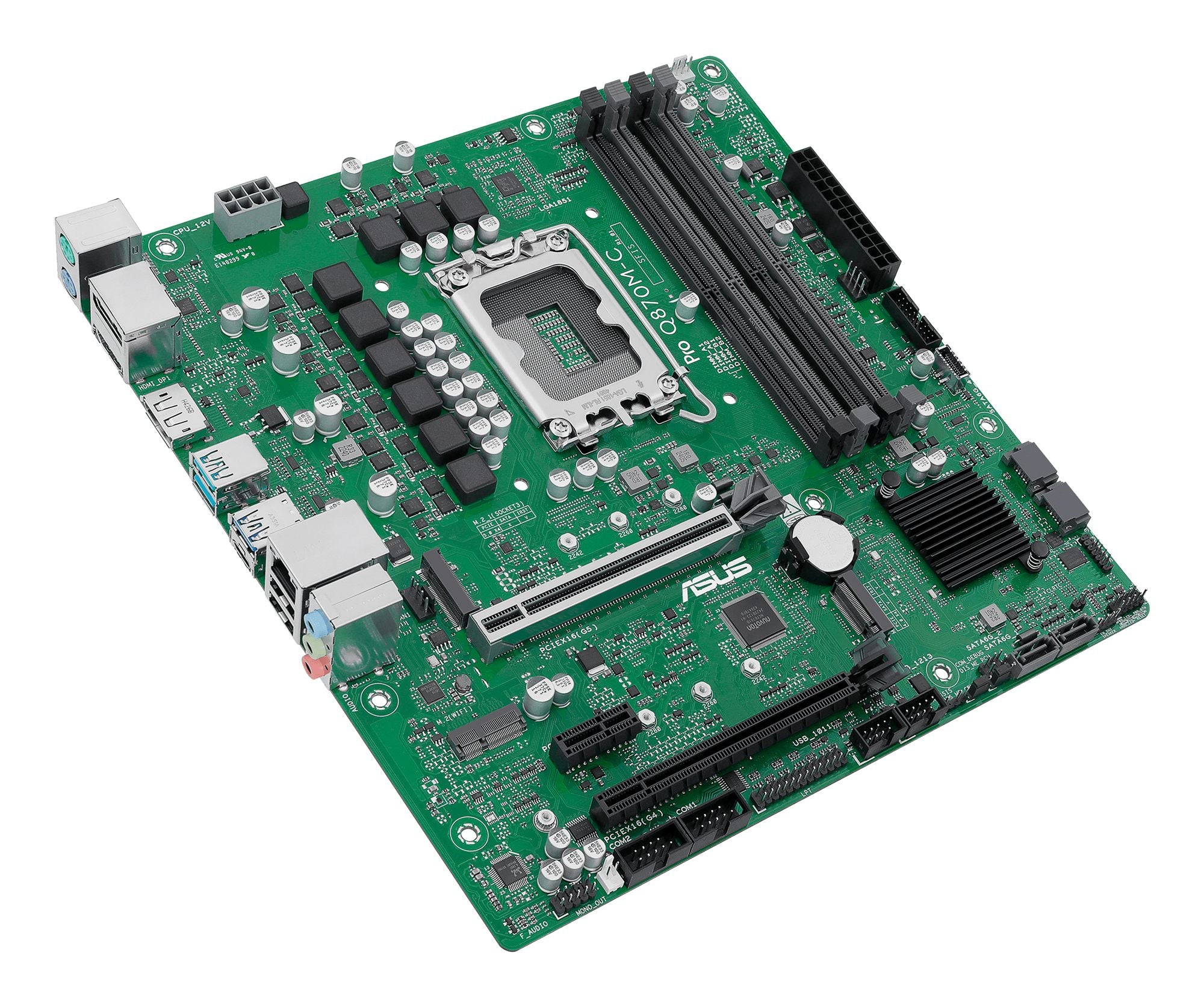 ASUS Q870 LGA1851 DDR5 Micro-ATX motherboard 2xHDMI 1xDP 2xM.2 4xSATA