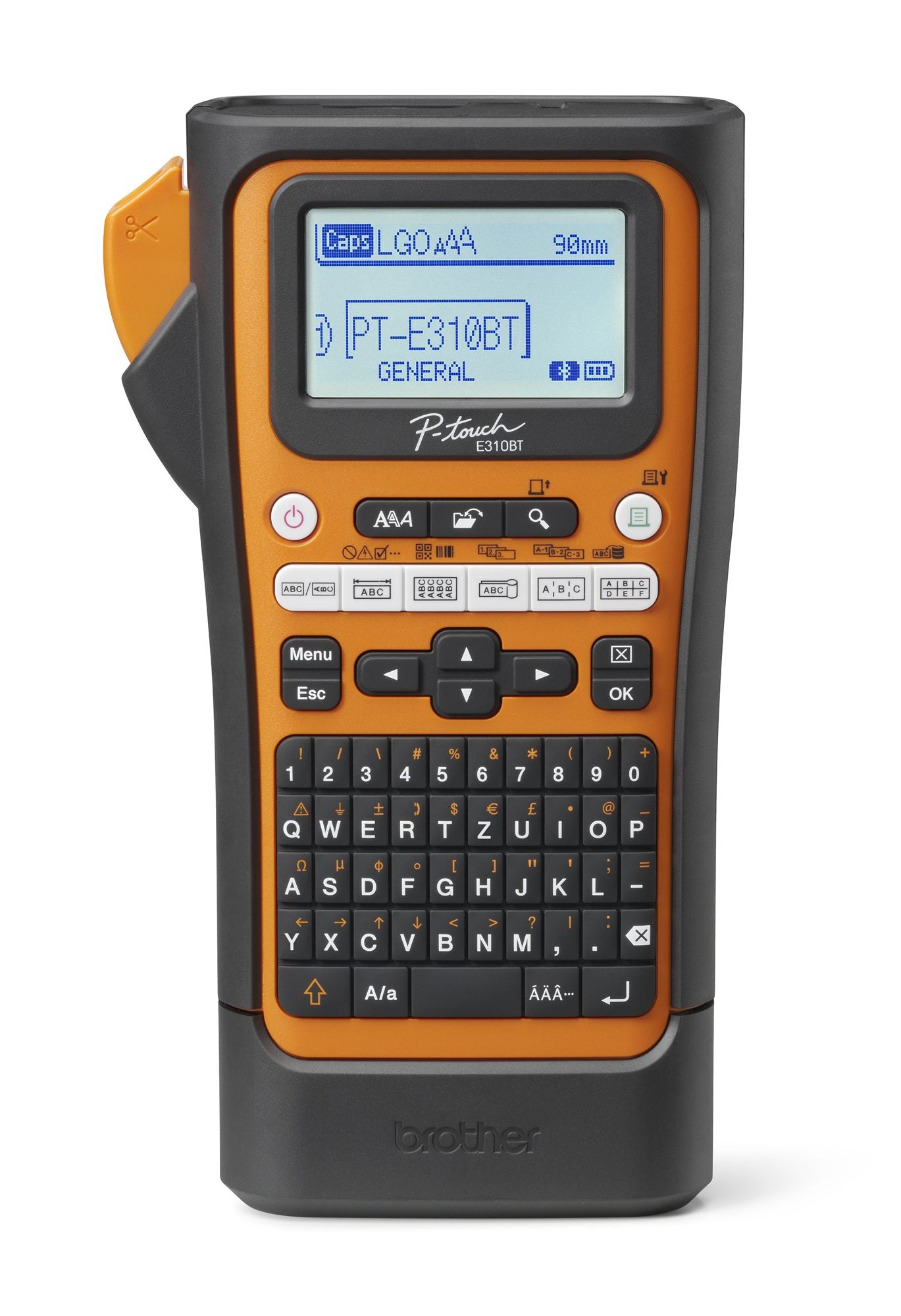 BROTHER Bluetooth connectable electrician labeling machine 18mm ribbon max QWERTY keyboard delivered with case