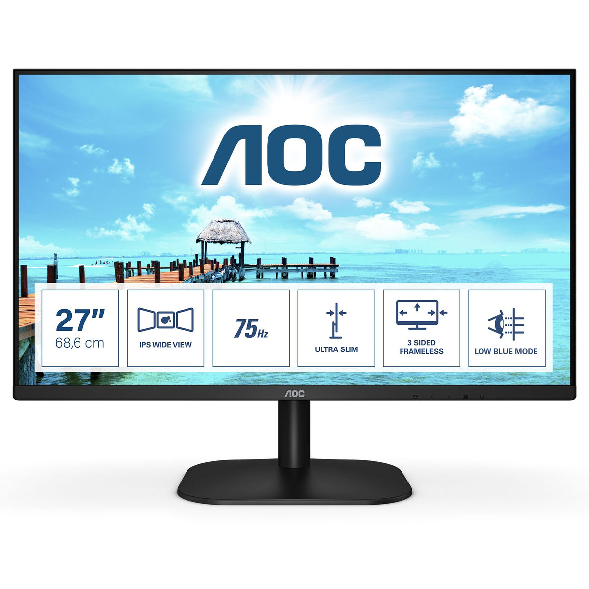 "AOC B2 22B2H écran plat de PC 54,6 cm (21.5"") 1920 x 1080 pixels Full HD LED Noir"