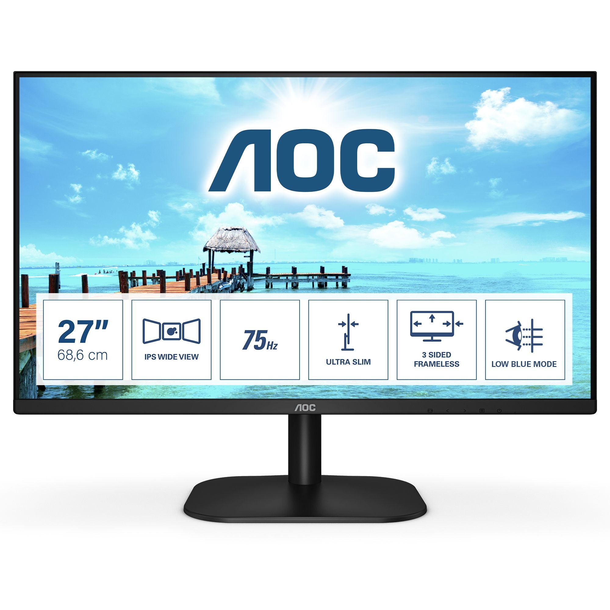 "AOC B2 22B2H écran plat de PC 54,6 cm (21.5"") 1920 x 1080 pixels Full HD LED Noir"