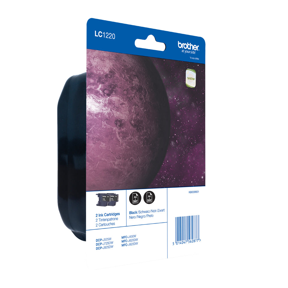 LC-1220BK Black Ink Blister - 2 x BK