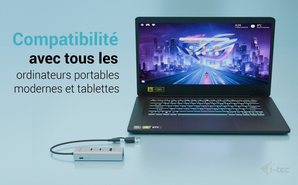 I-TEC Universal Charging Metal HUB 2x USB-C 3.2 Gen.1 + 2x USB-A 3.2 Gen.1 1x USB-C PD 85W