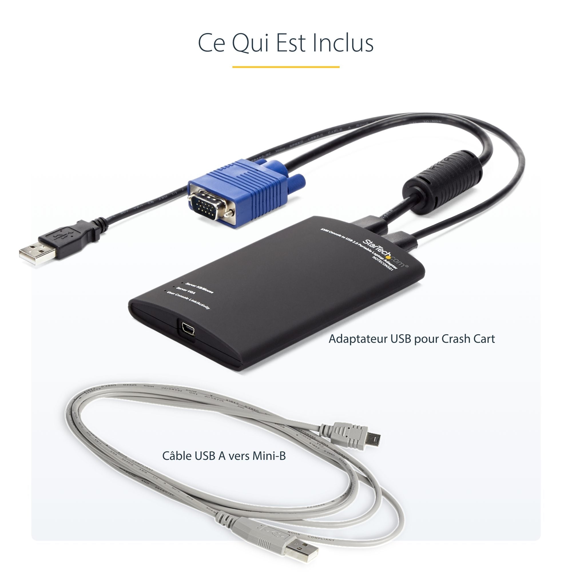 KVM Console to USB Laptop Crash Cart