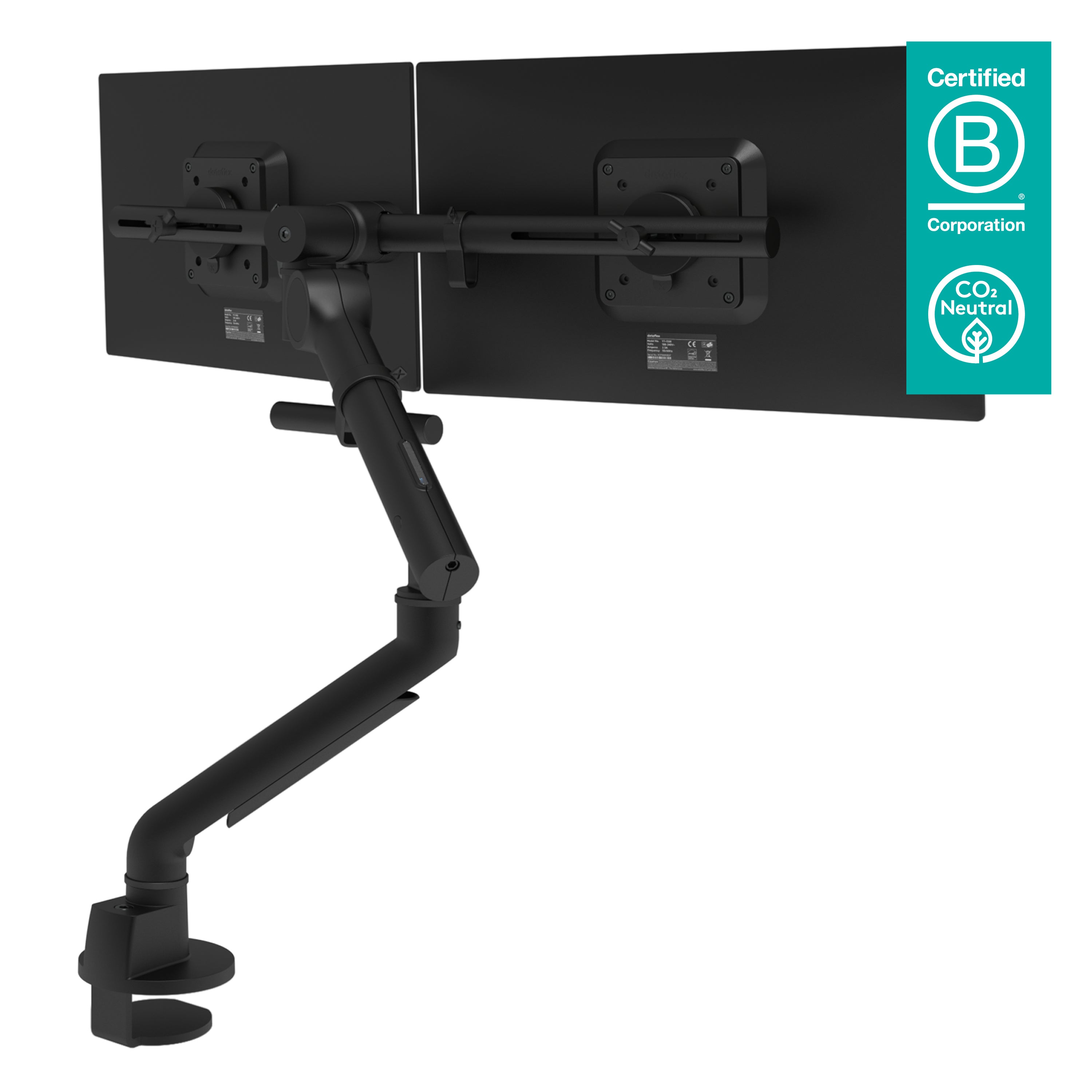 DATAFLEX Support de bureau pour 2 écrans 48.643