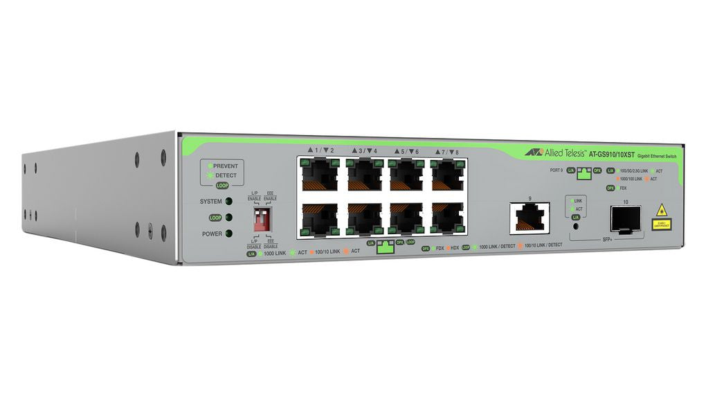 Switch P&P 8x100M/1G, 1x100M/1 /2.5/5/10G-T, 1xSFP+, Desktop