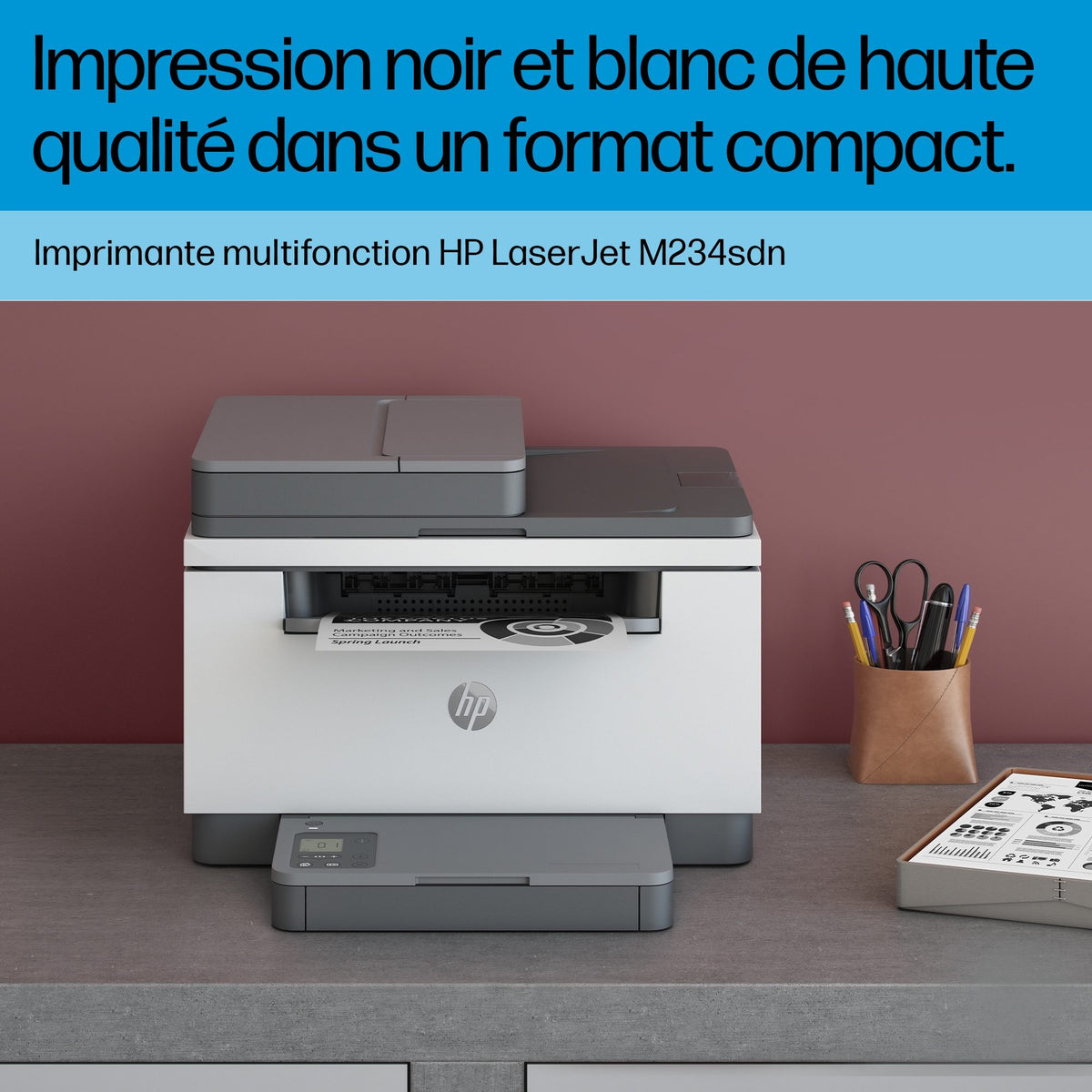 HP LaserJet Imprimante multifonction M234sdn , Noir et blanc, Imprimante pour Petit bureau, Impression, copie, numérisation, Numérisation vers e-mail  Numériser