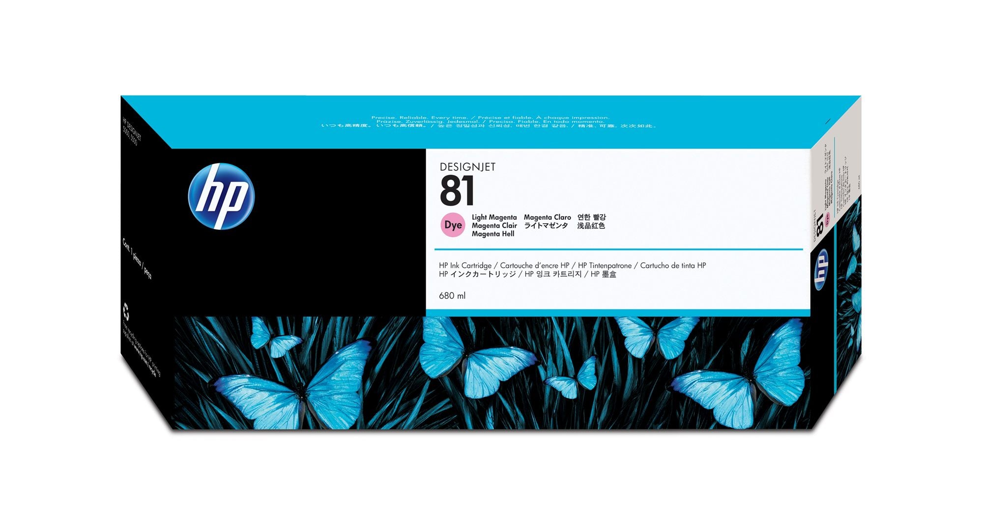 HP 81 original dye Ink cartridge C4935A light magenta standard capacity 680ml 1-pack