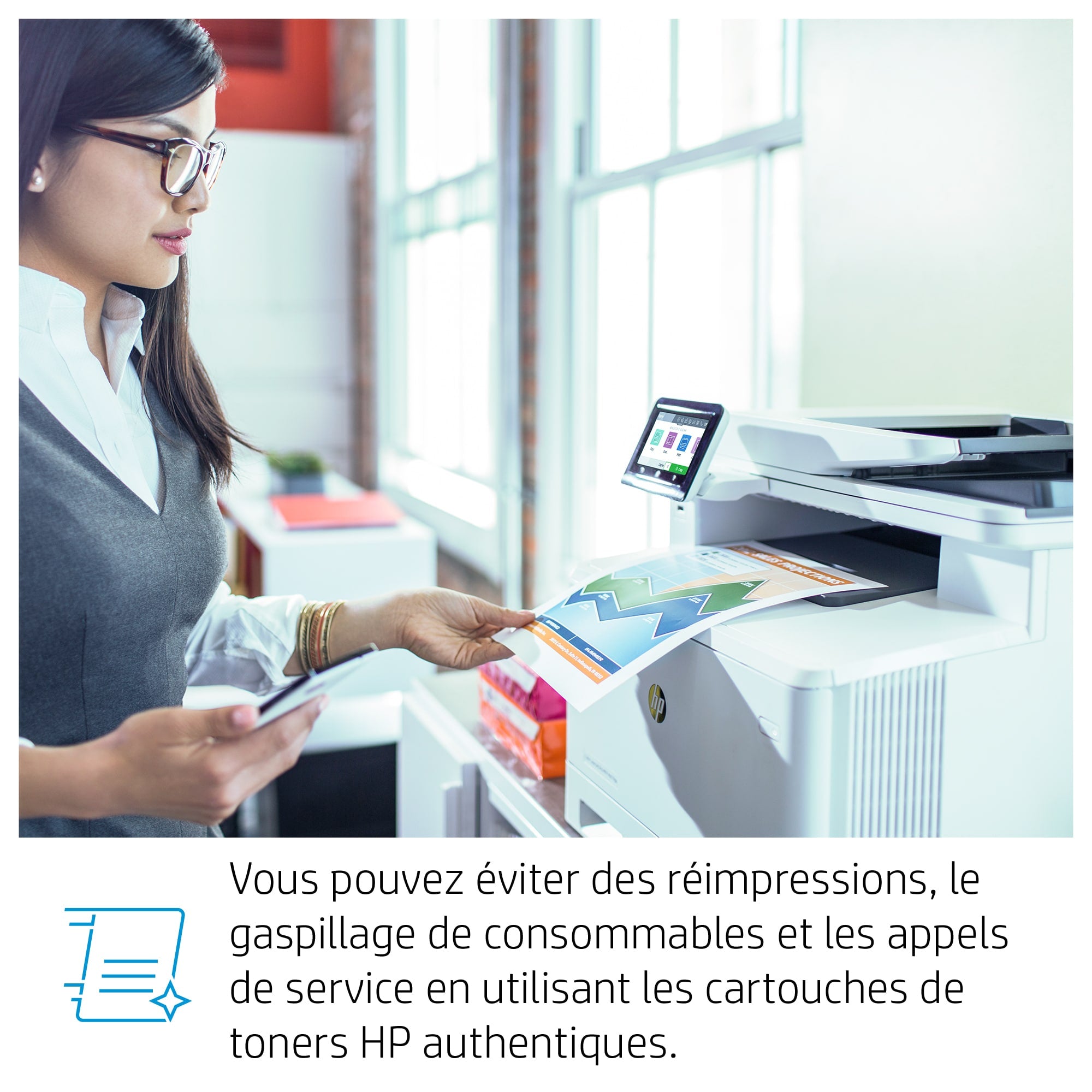 HP Color LaserJet Pro Imprimante multifonction M479dw, Impression, copie, numérisation, e-mail, Impression recto-verso  Numérisation vers e-mail/PDF  Chargeur a