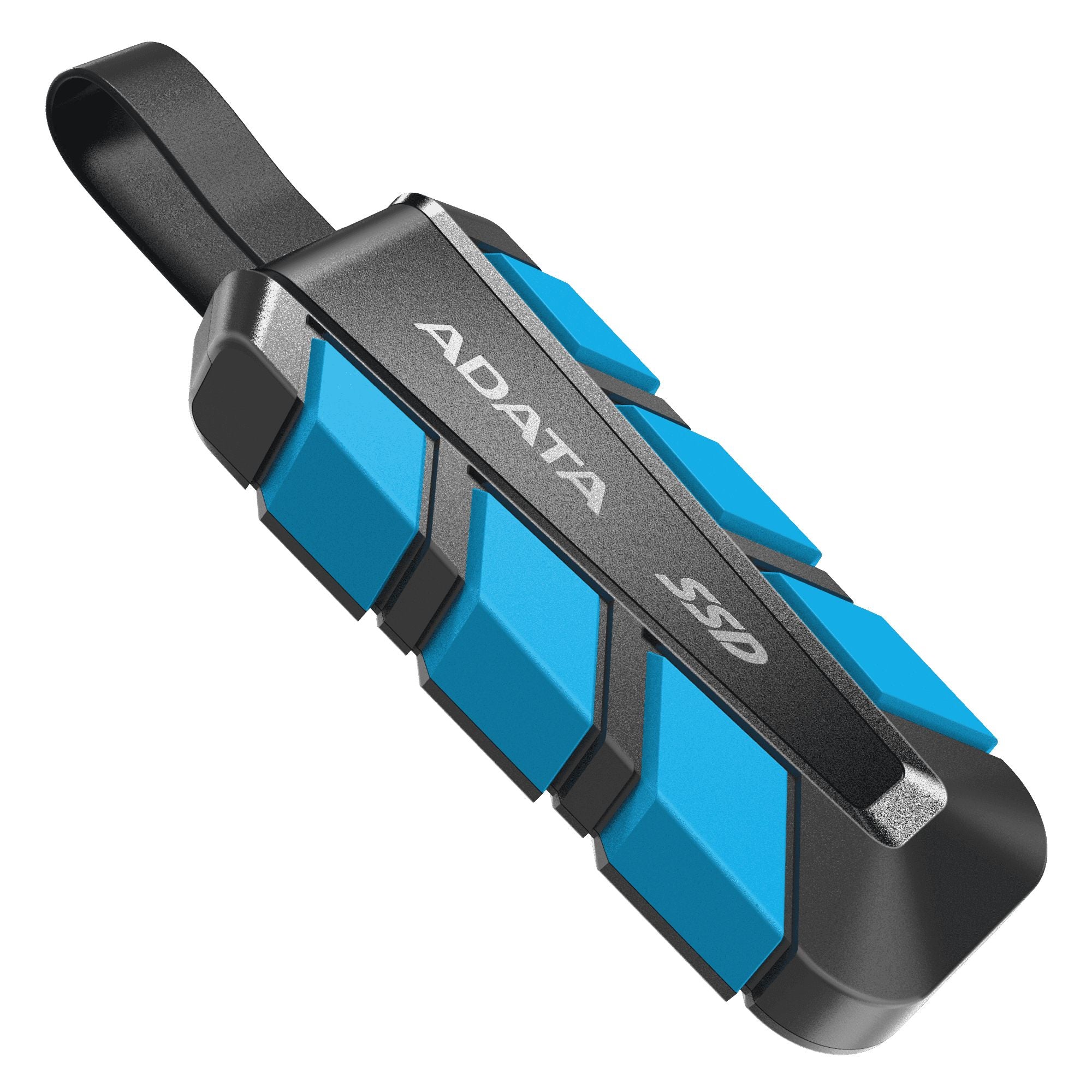 ADATA SSD Externe SC740 2 To Plug&Go bleu 1050/1000 MIL.STD USB Type-C 3.2 Gen 2 (3.1 Gen 2) Noir, Bleu