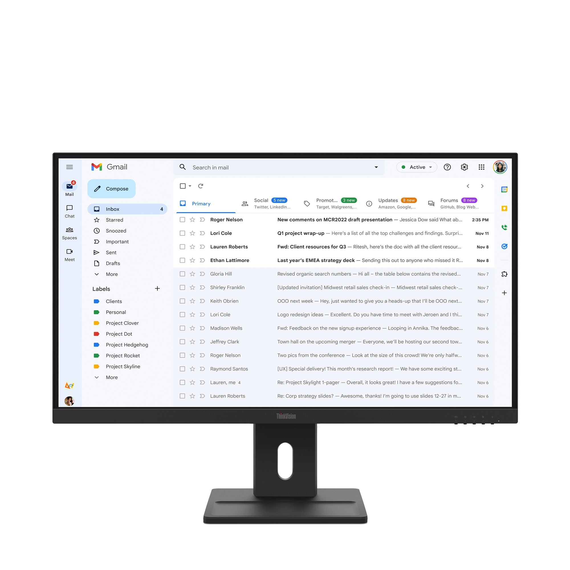 LENOVO ThinkVision E27-40 LED Écran 27p 1920x1080 Full HD (1080p) IPS 300cd/m2 1500:1 4ms HDMI VGA DisplayPort speakers 3y
