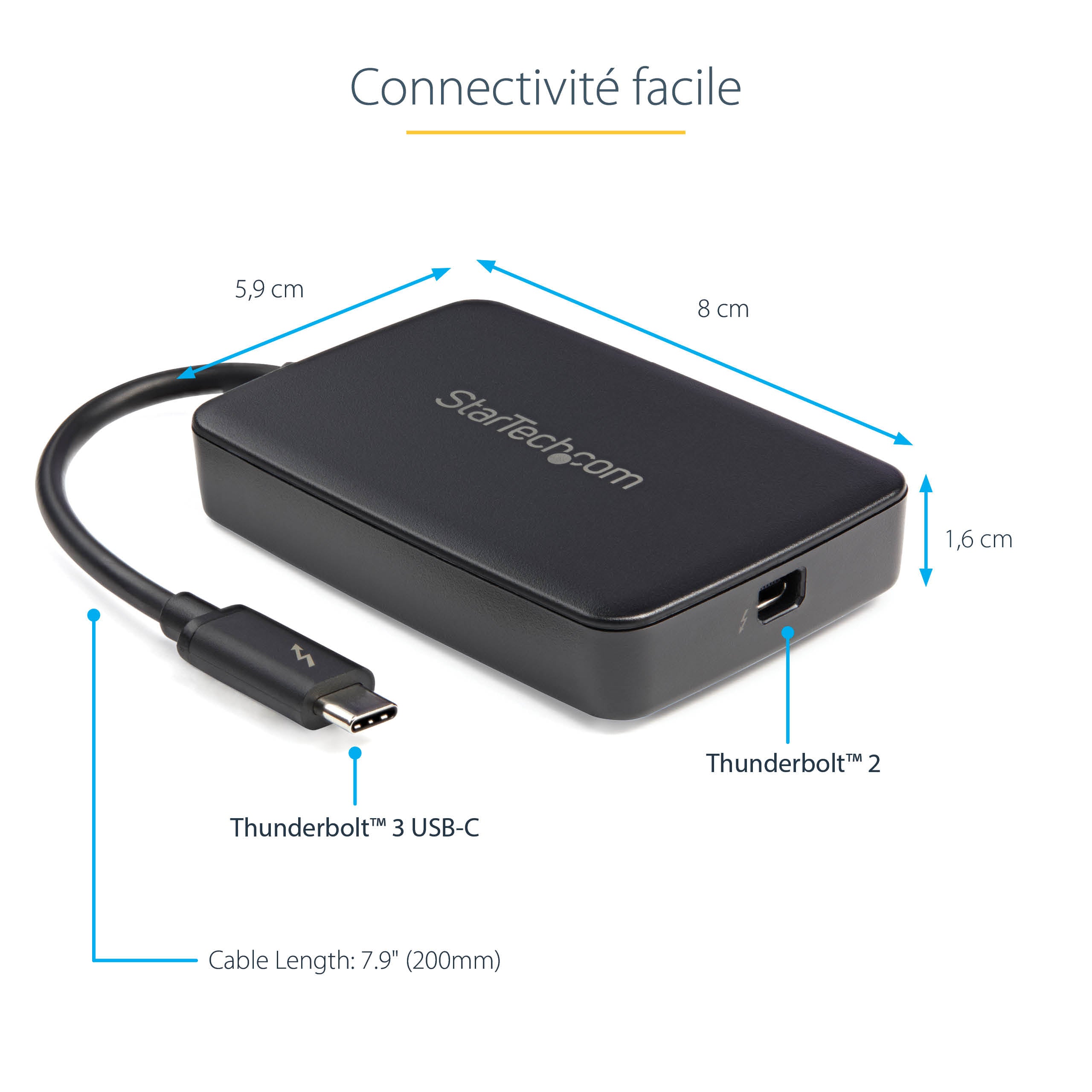 Thunderbolt 3 to Thunderbolt Adapter
