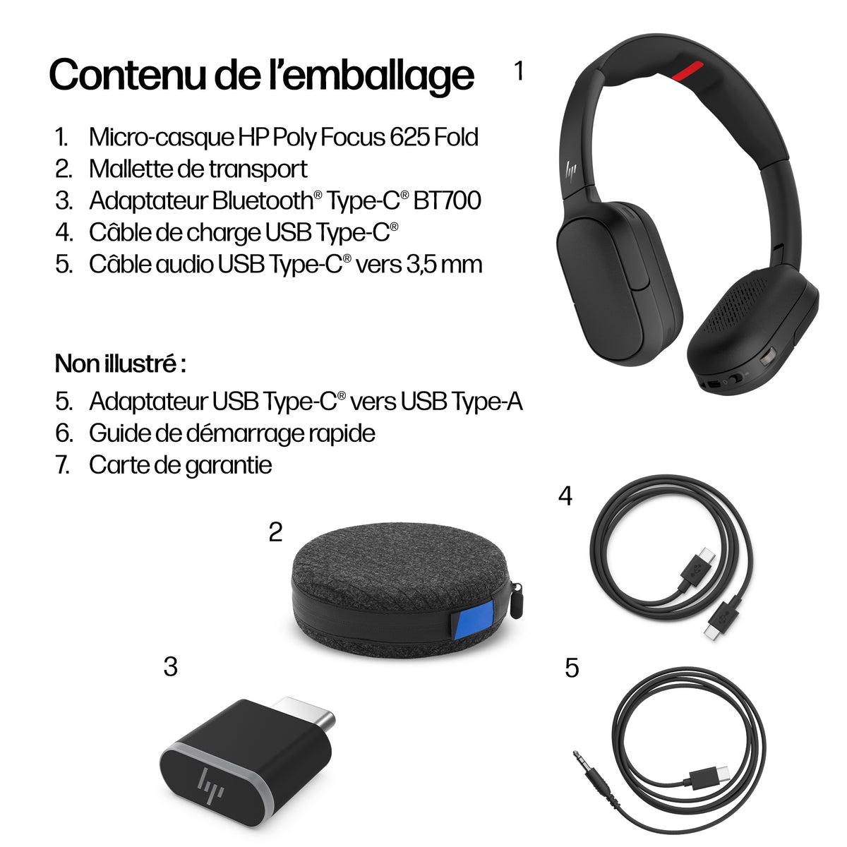 HP Poly Focus 625 Headset+Wireless Chrg