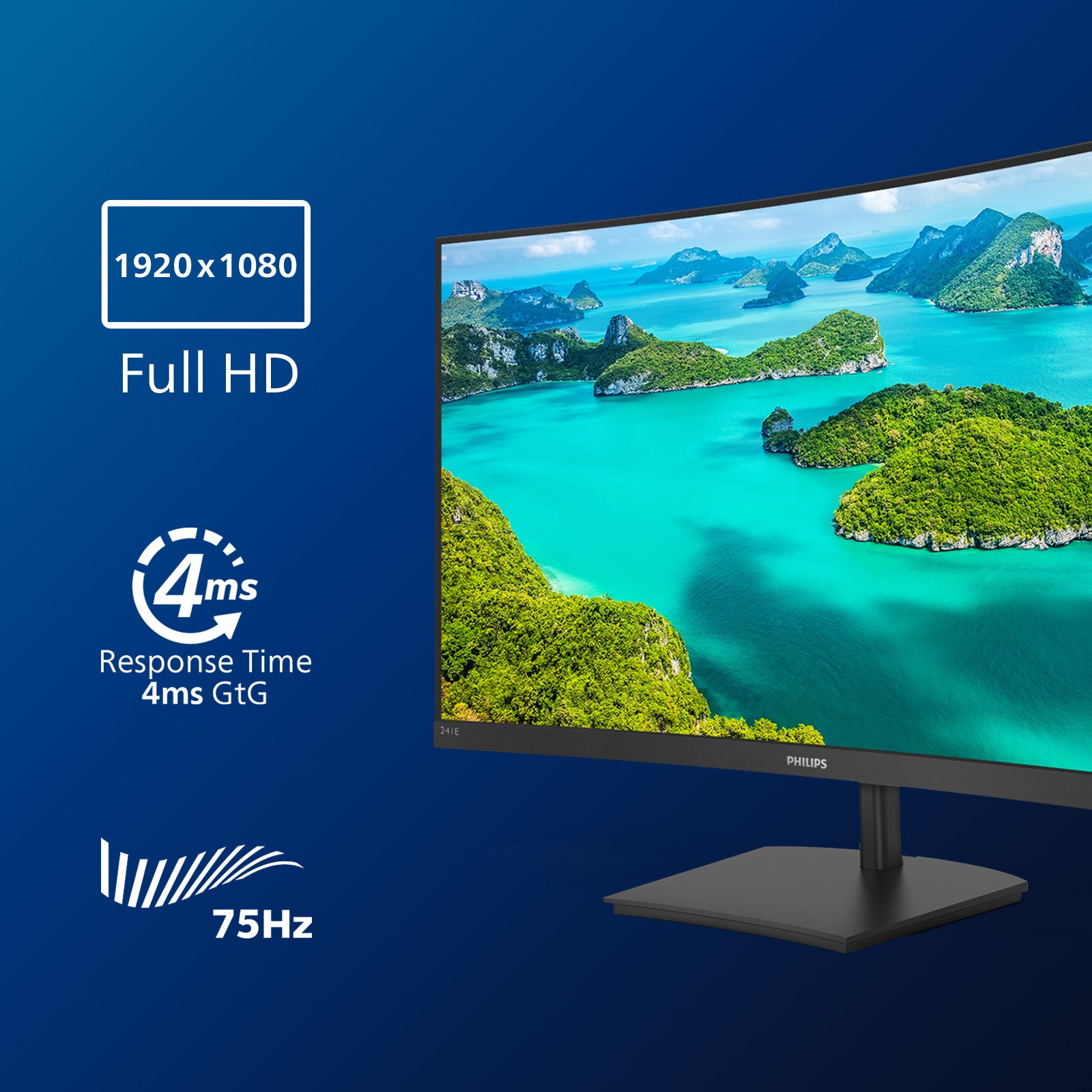 PHILIPS- Ecran bureautique E-line 24" 241E1SC/00