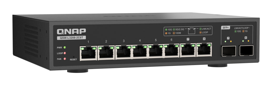 QSW-L3208-2C6T 6 ports 10Gbps 2 ports