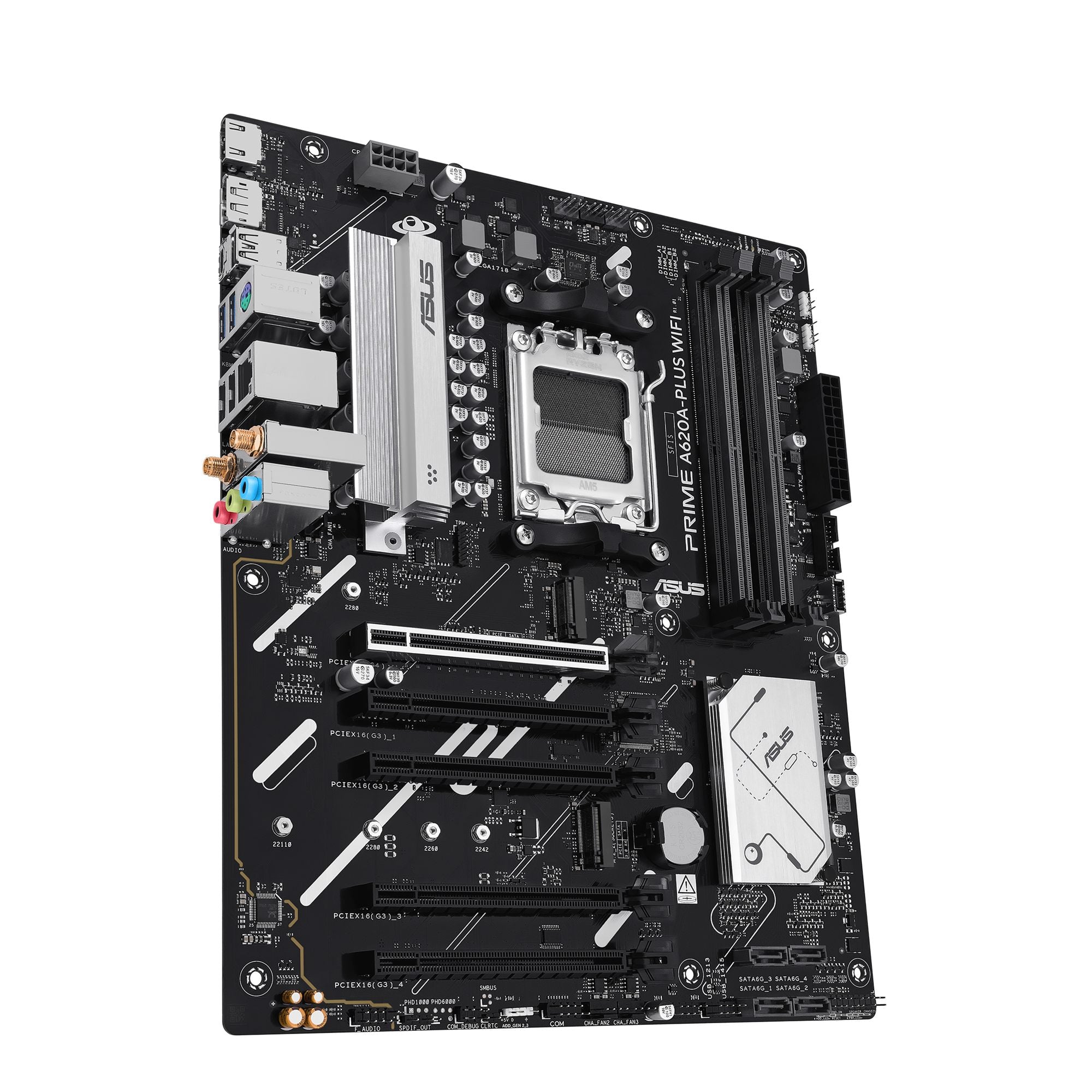 ASUS PRIME A620A-PLUS WIFI ATX motherboard 4xDDR5 1xPCIe 4.0 2xM.2 1xHDMI 1xDisplayPort 4xSATA